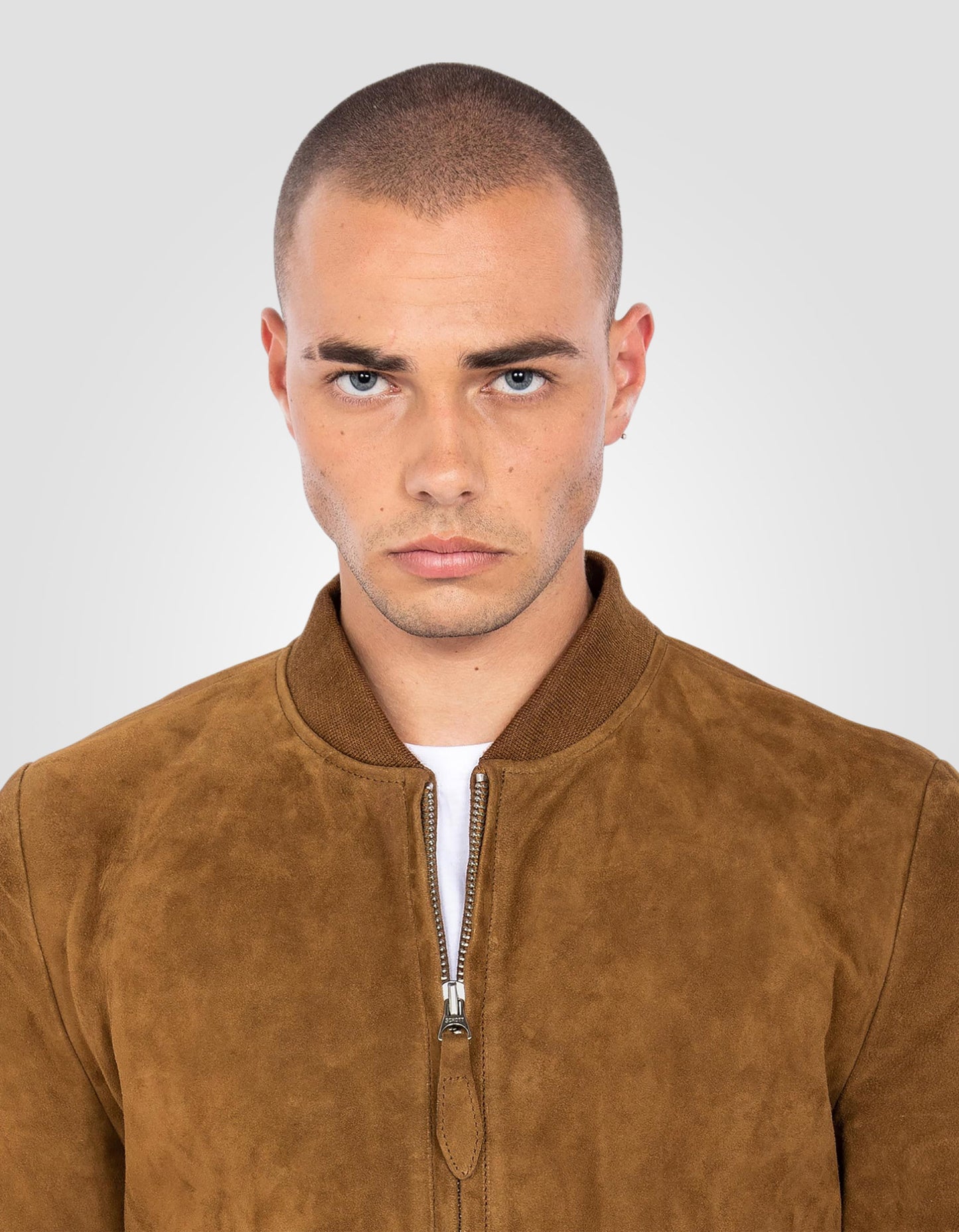 Blouson casual suédé, cuir de chèvre