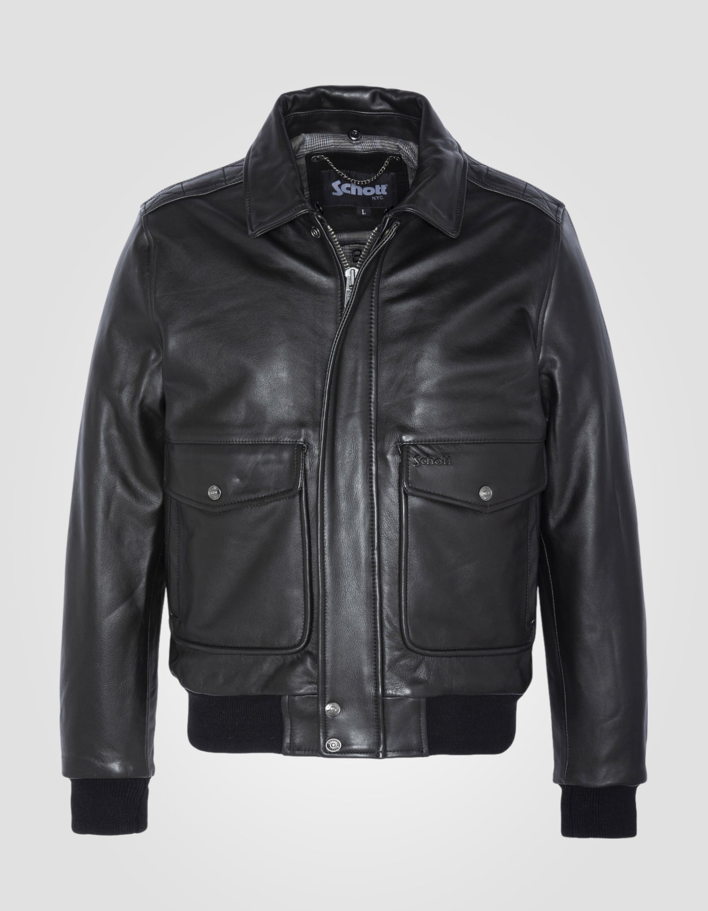 Blouson pilote type A-2 vintage, cuir de vachette