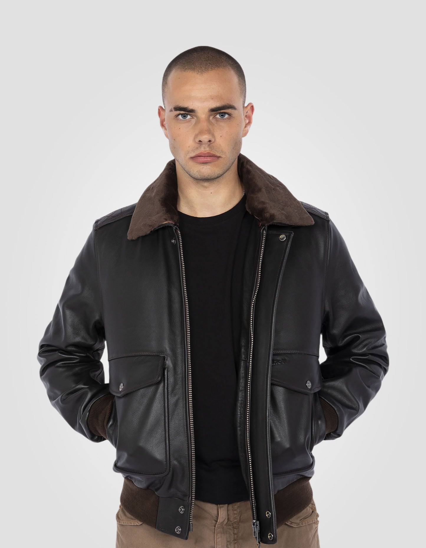 Vintage A-2 flight jacket, cowhide leather