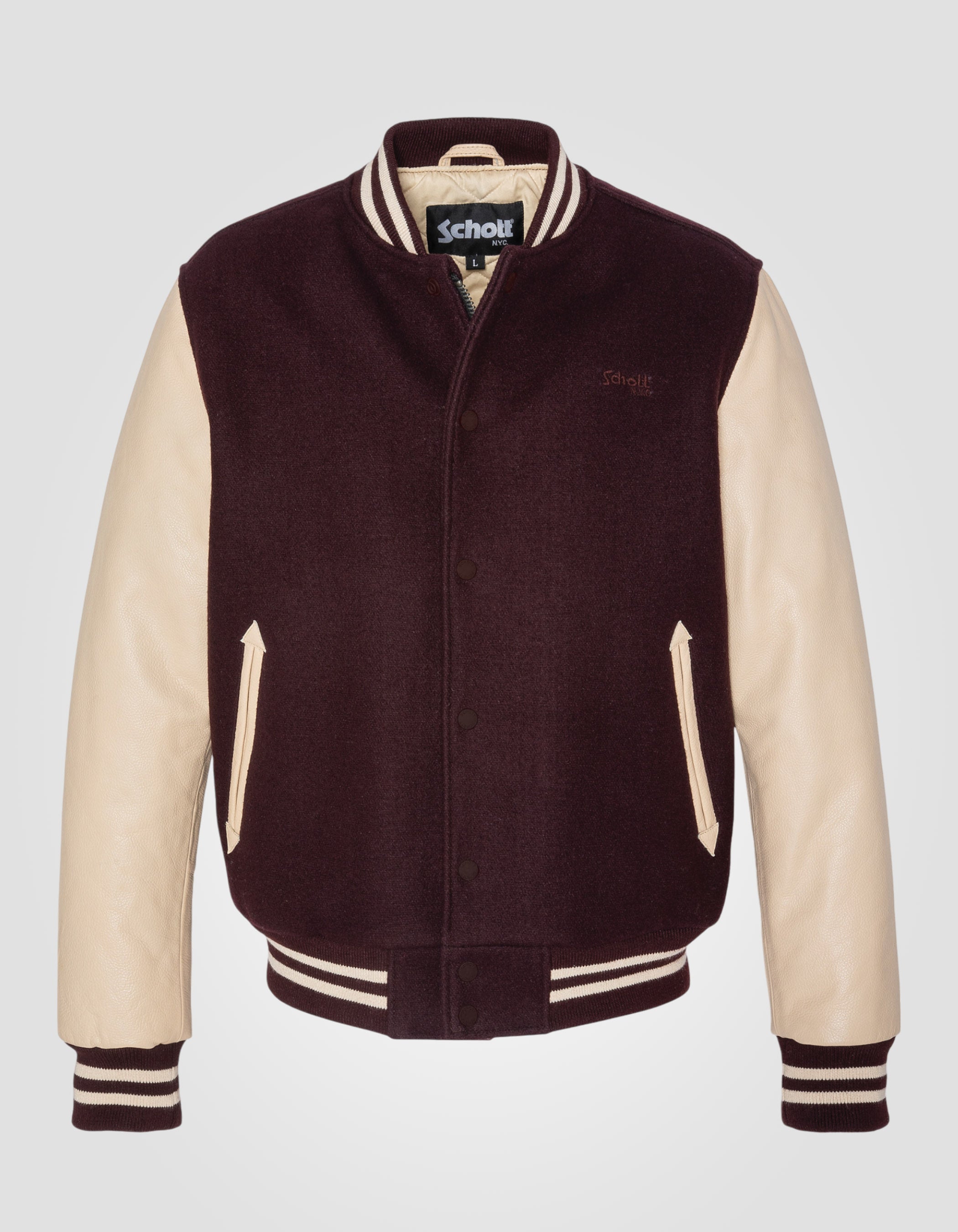 Varsity jacket, cowhide leather-1