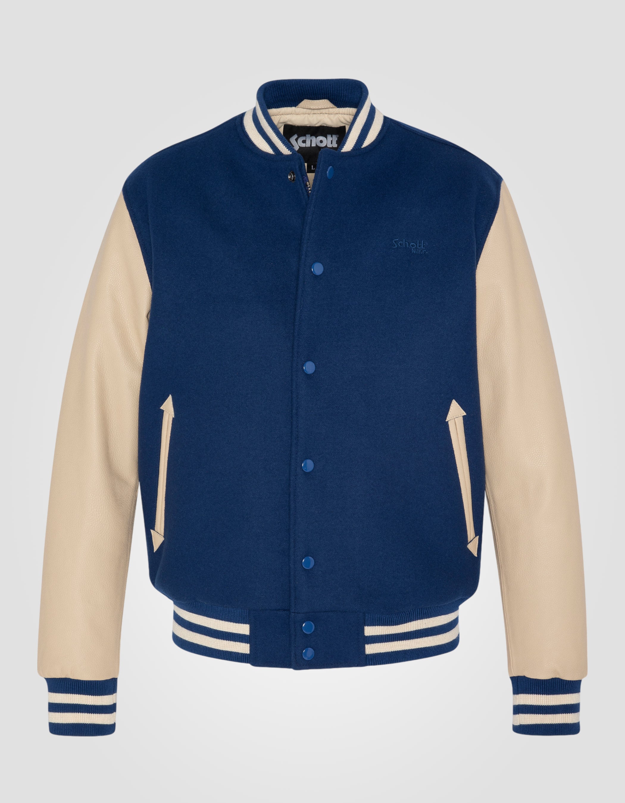 Varsity jacket, cowhide leather-1