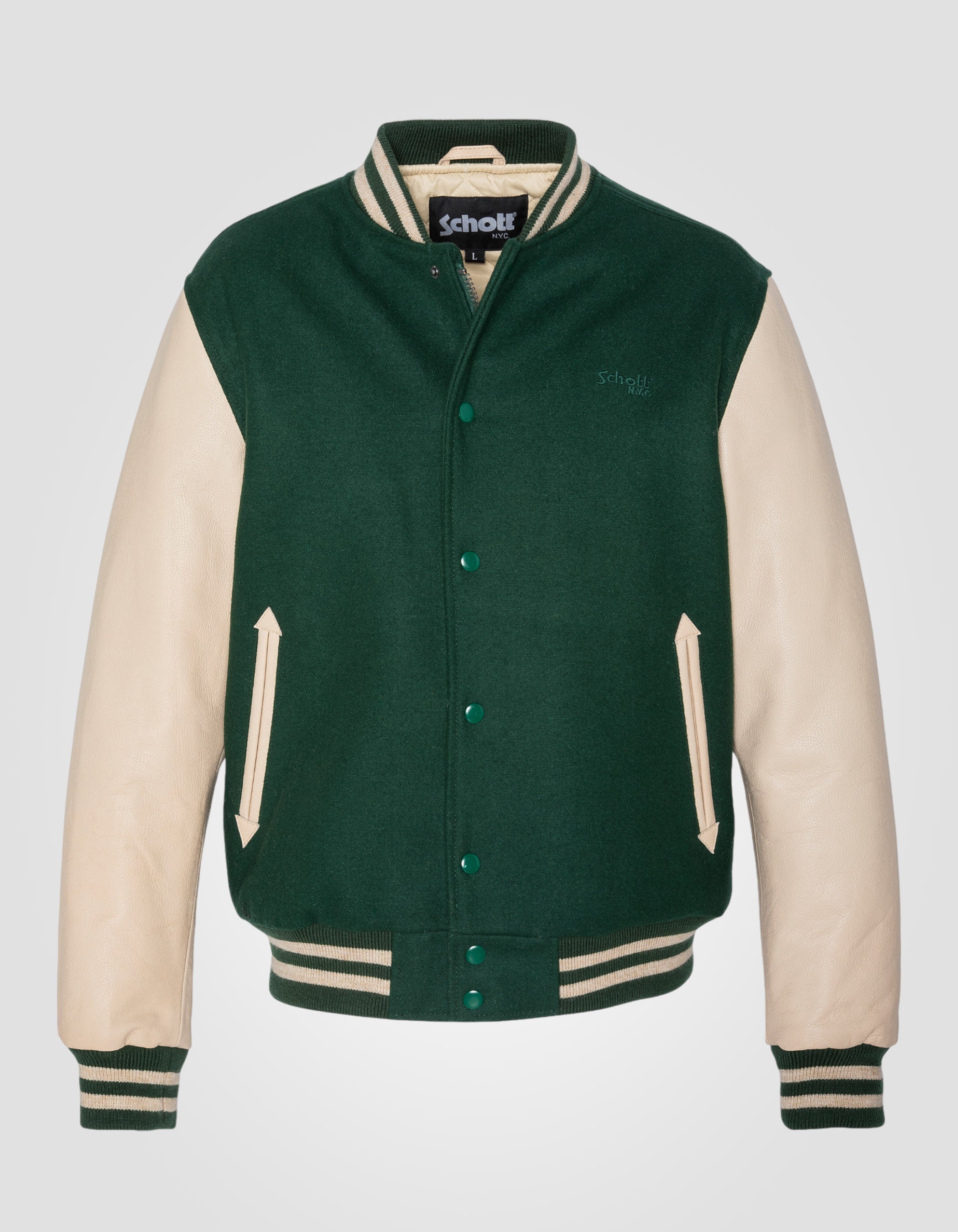 Varsity jacket, cowhide leather-1