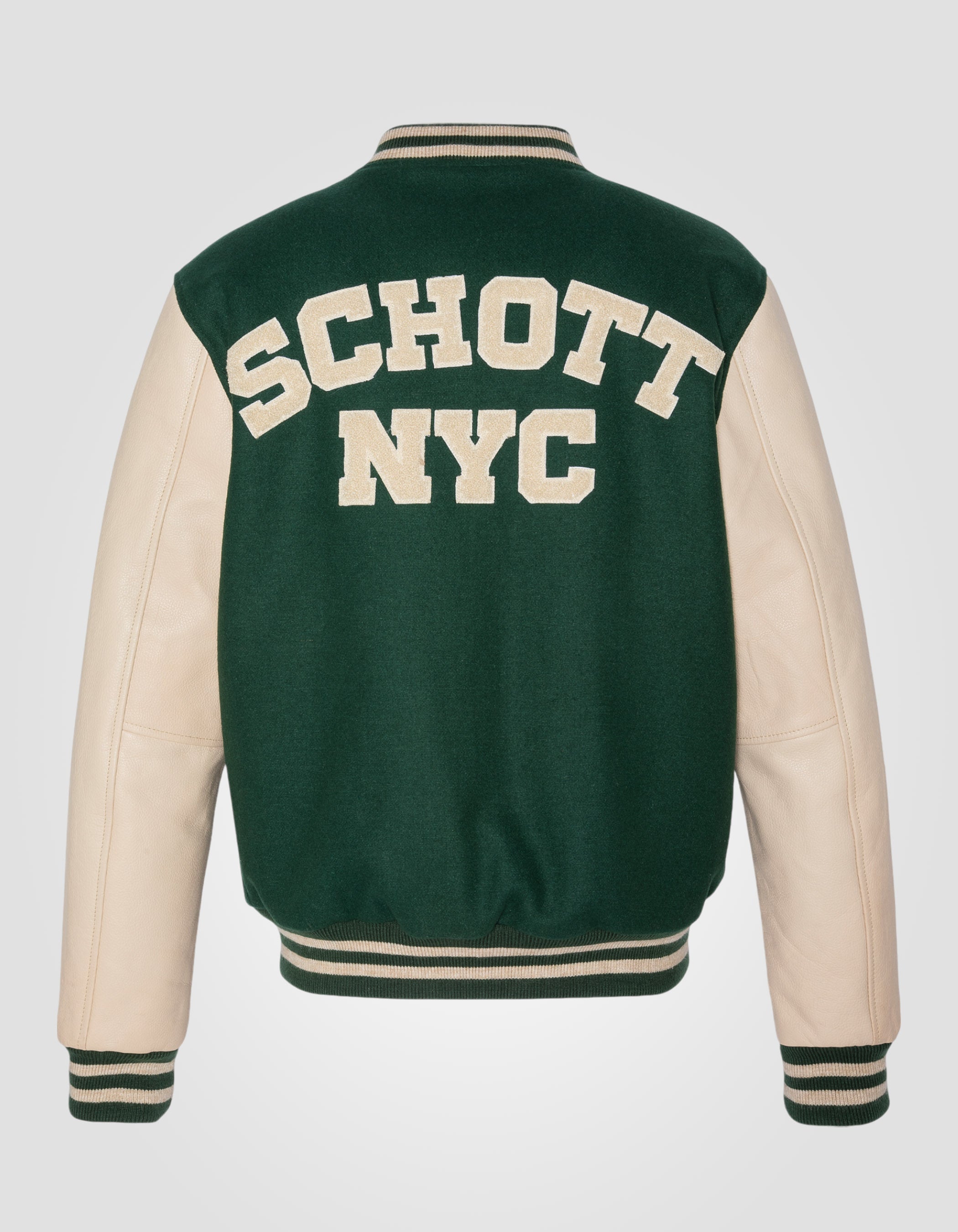 Varsity jacket, cowhide leather-2