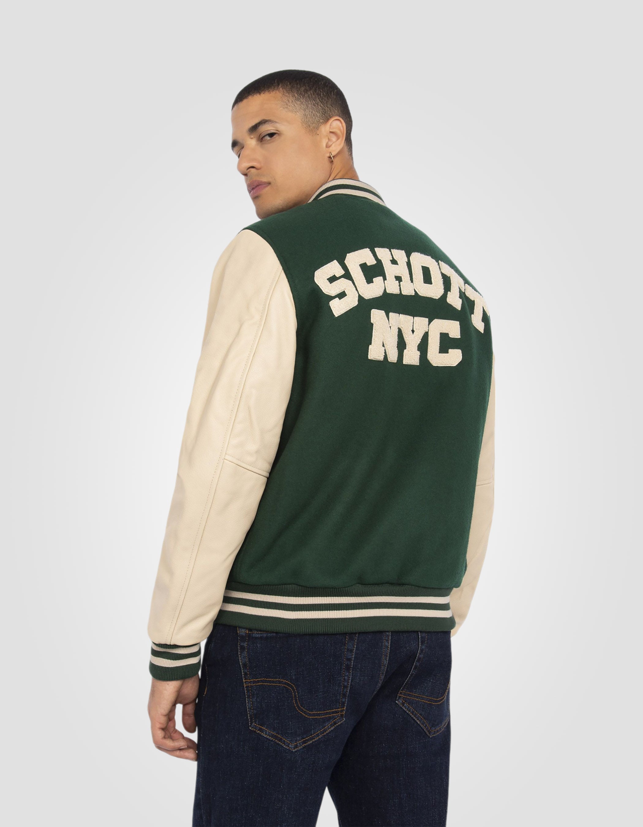 Varsity jacket, cowhide leather-6