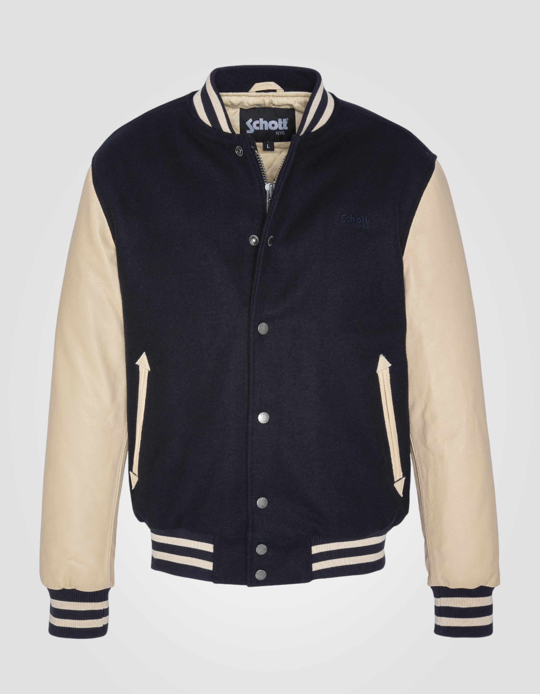 Varsity jacket, cowhide leather-2