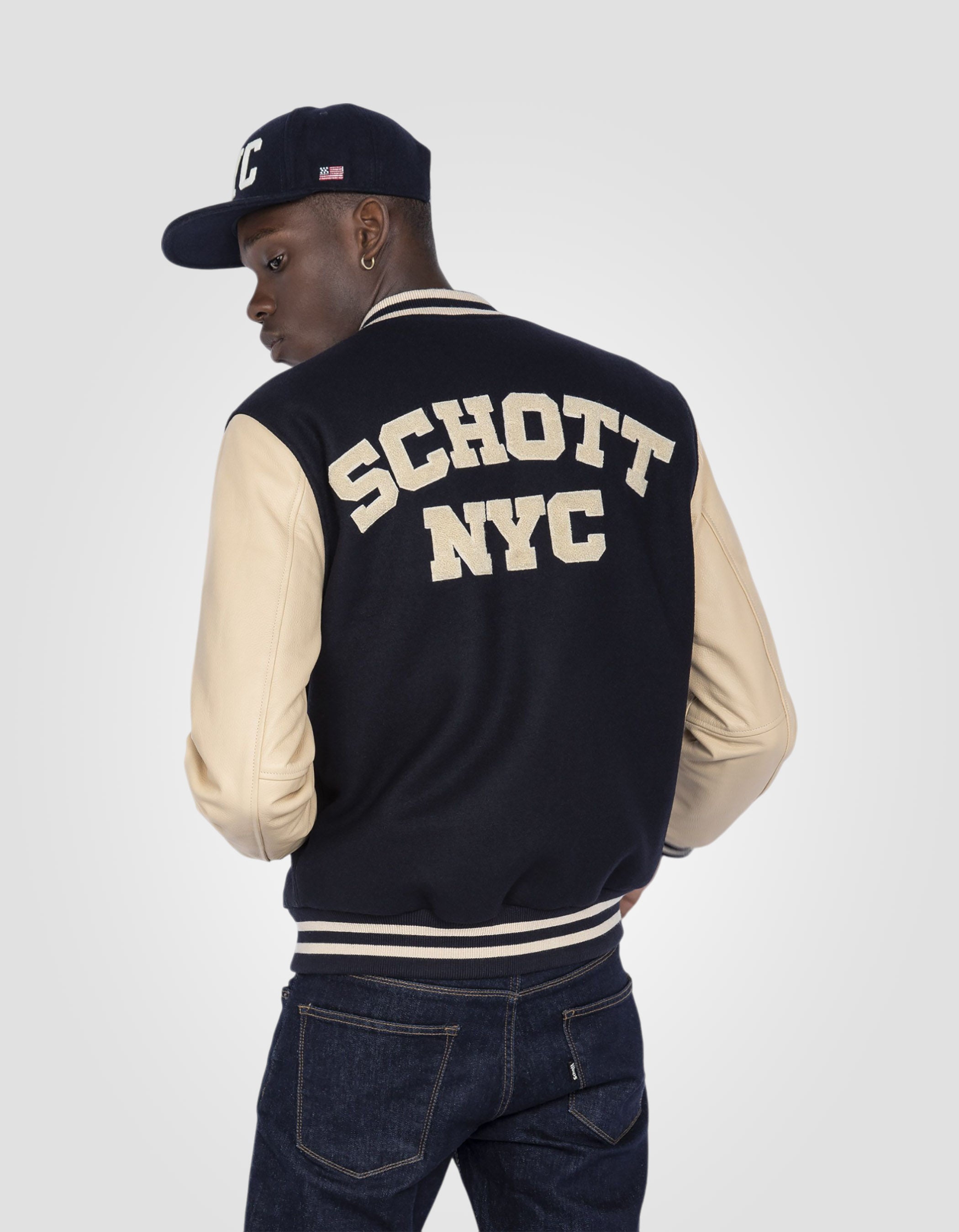 Varsity jacket, cowhide leather-9