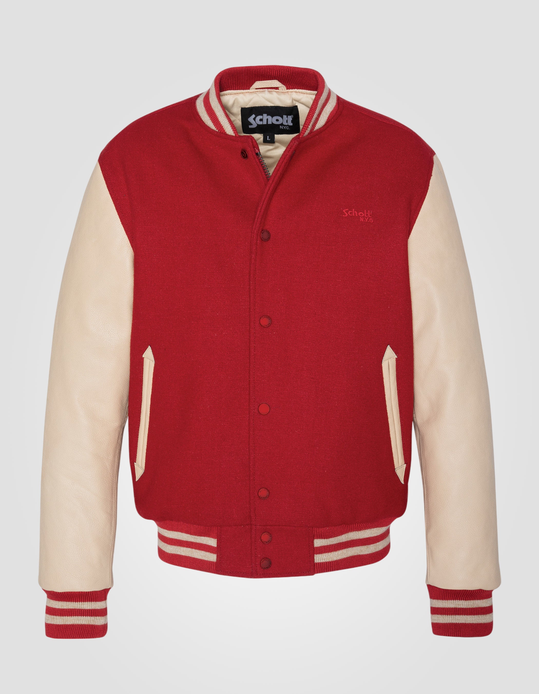 Varsity jacket, cowhide leather-1