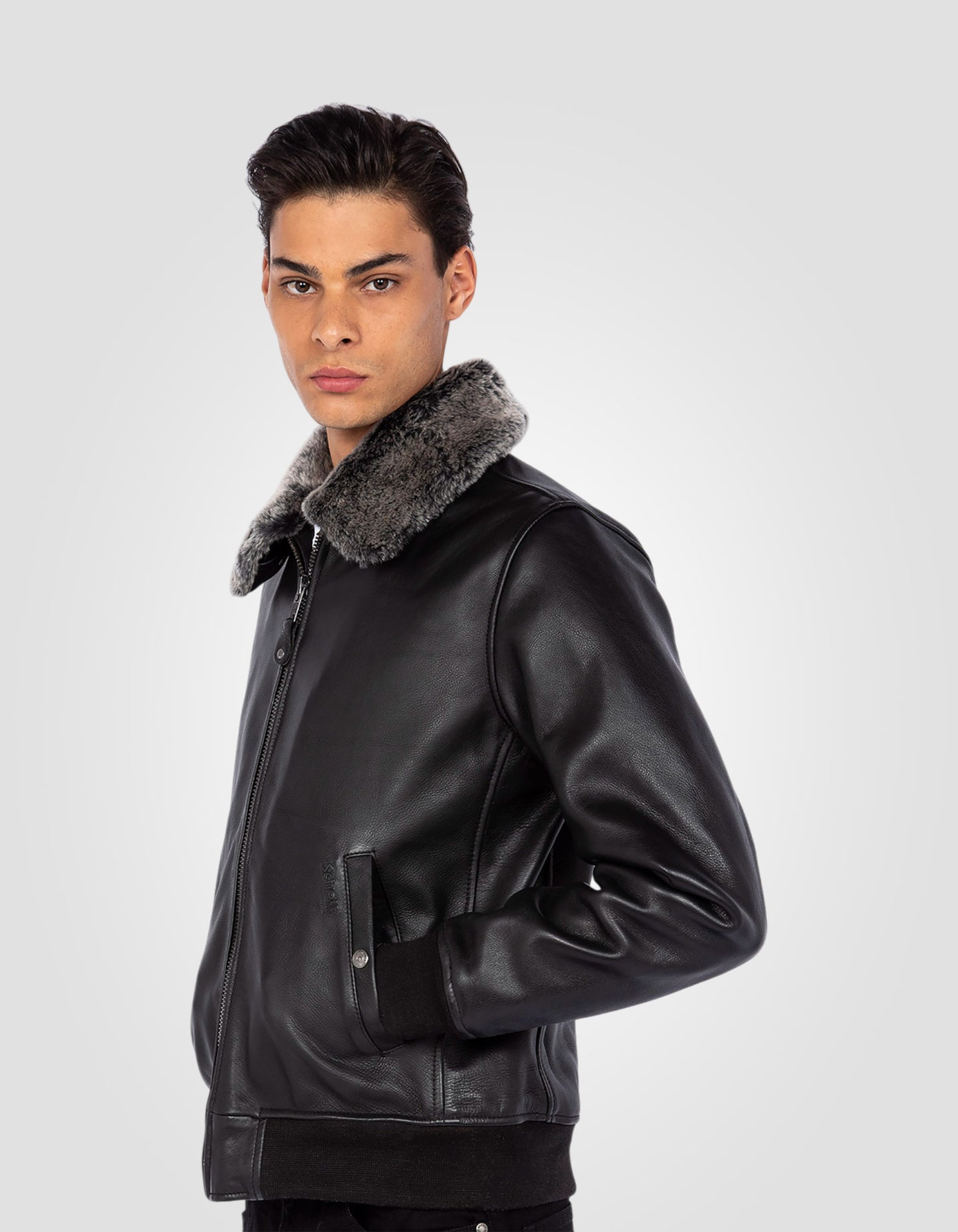 Blouson pilote, cuir de vachette