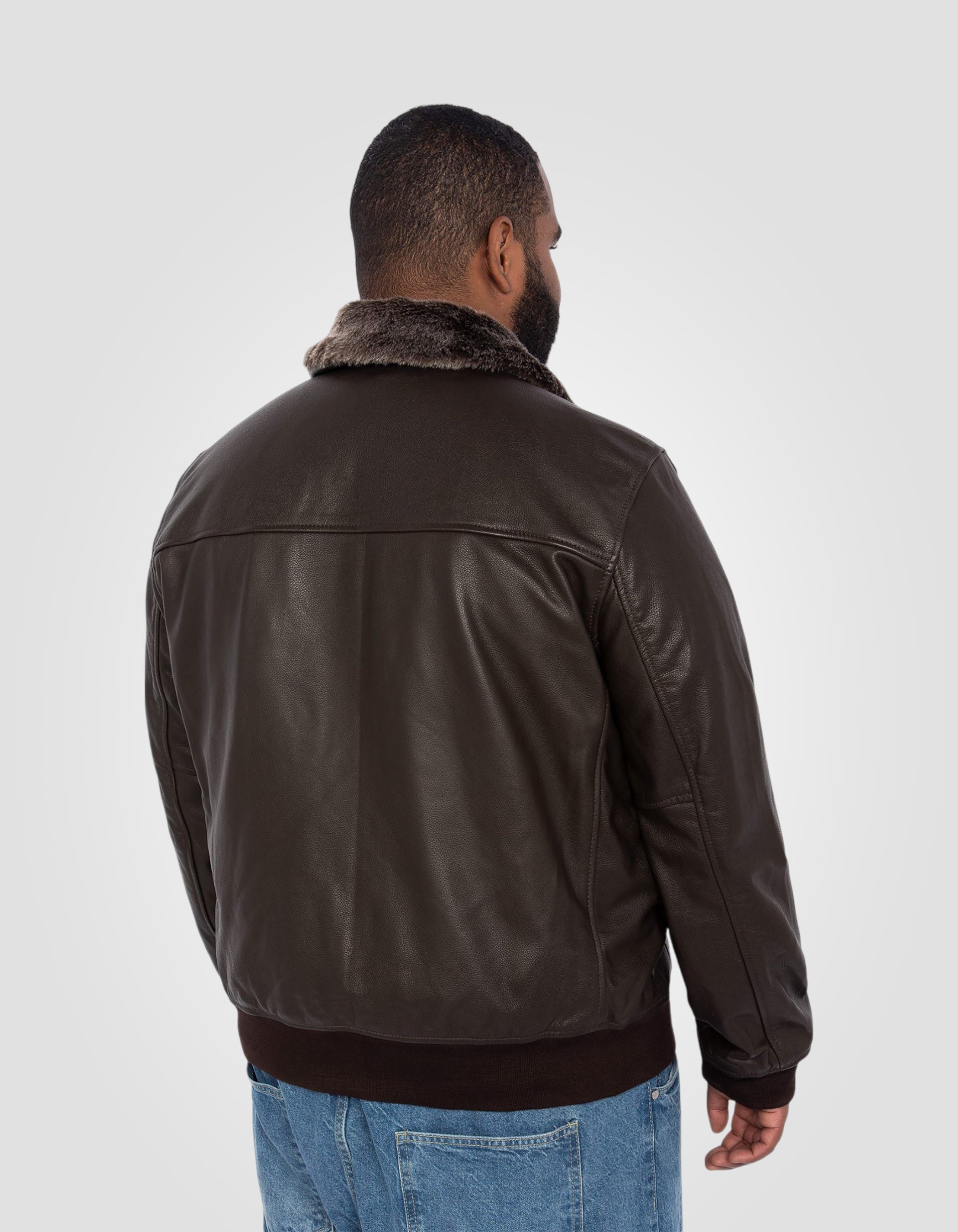 Flight jacket, cowhide leather, Plus size-6