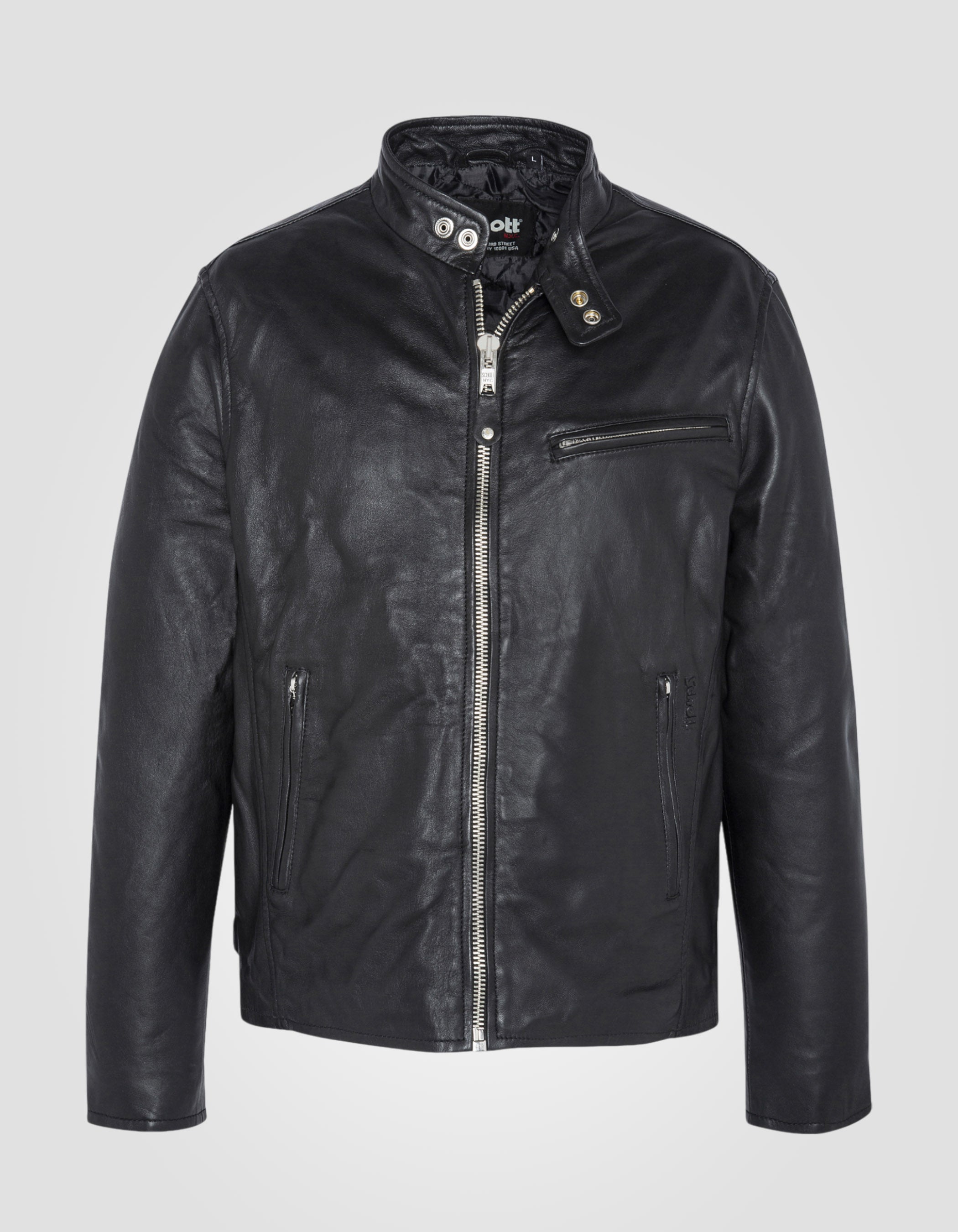 Classic café racer jacket, lambskin leather-2