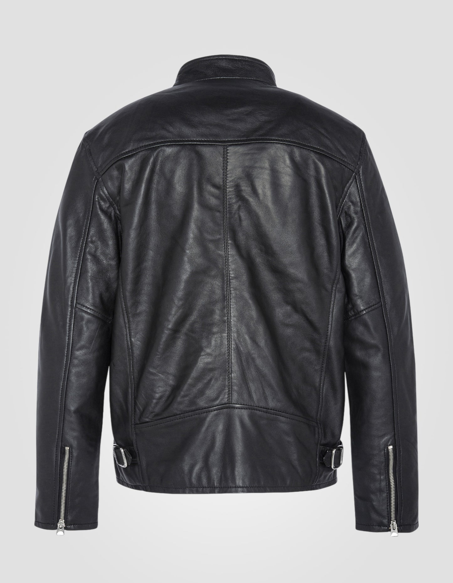 Blouson café racer, cuir d'agneau