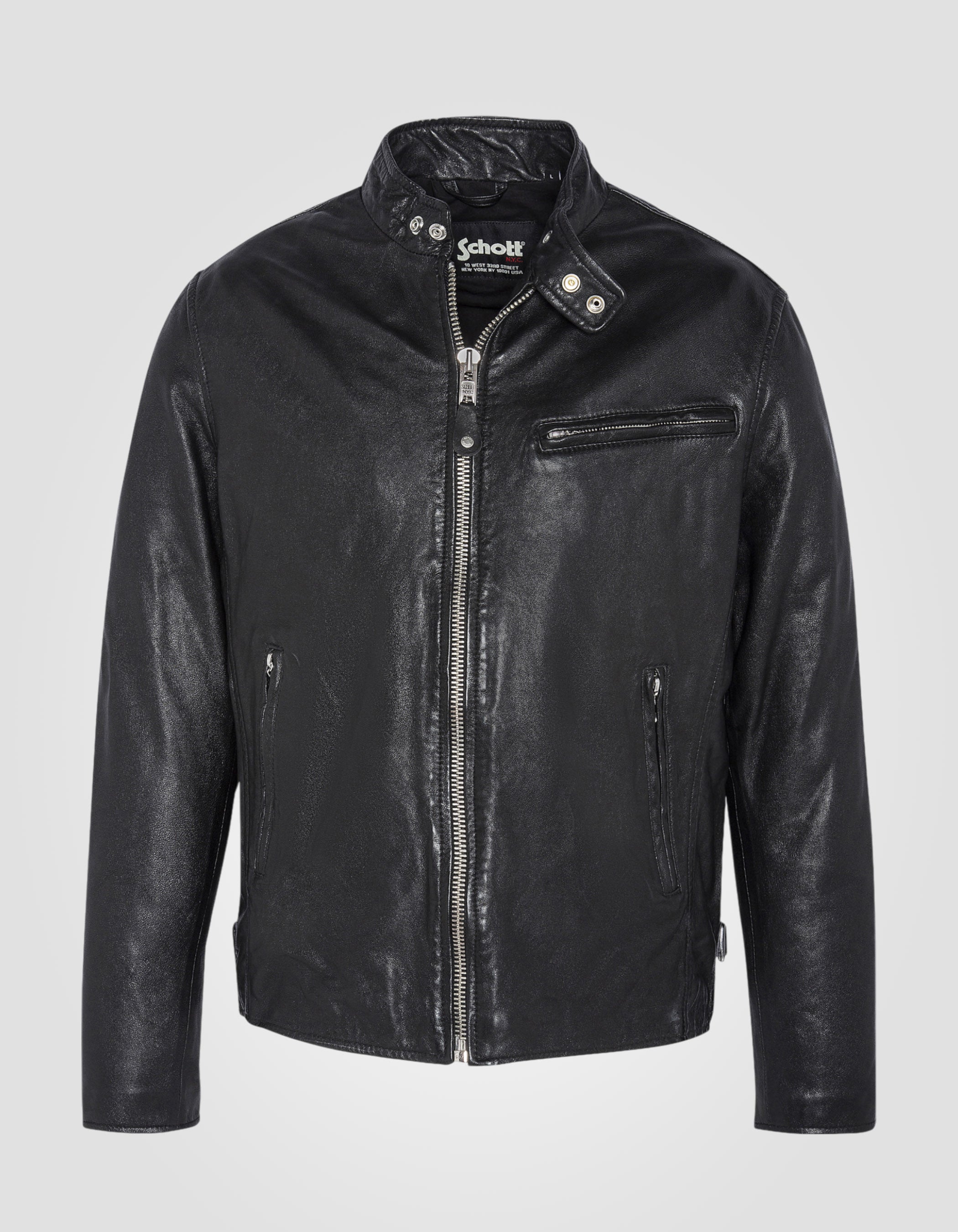 Iconic café racer jacket, lambskin leather-1