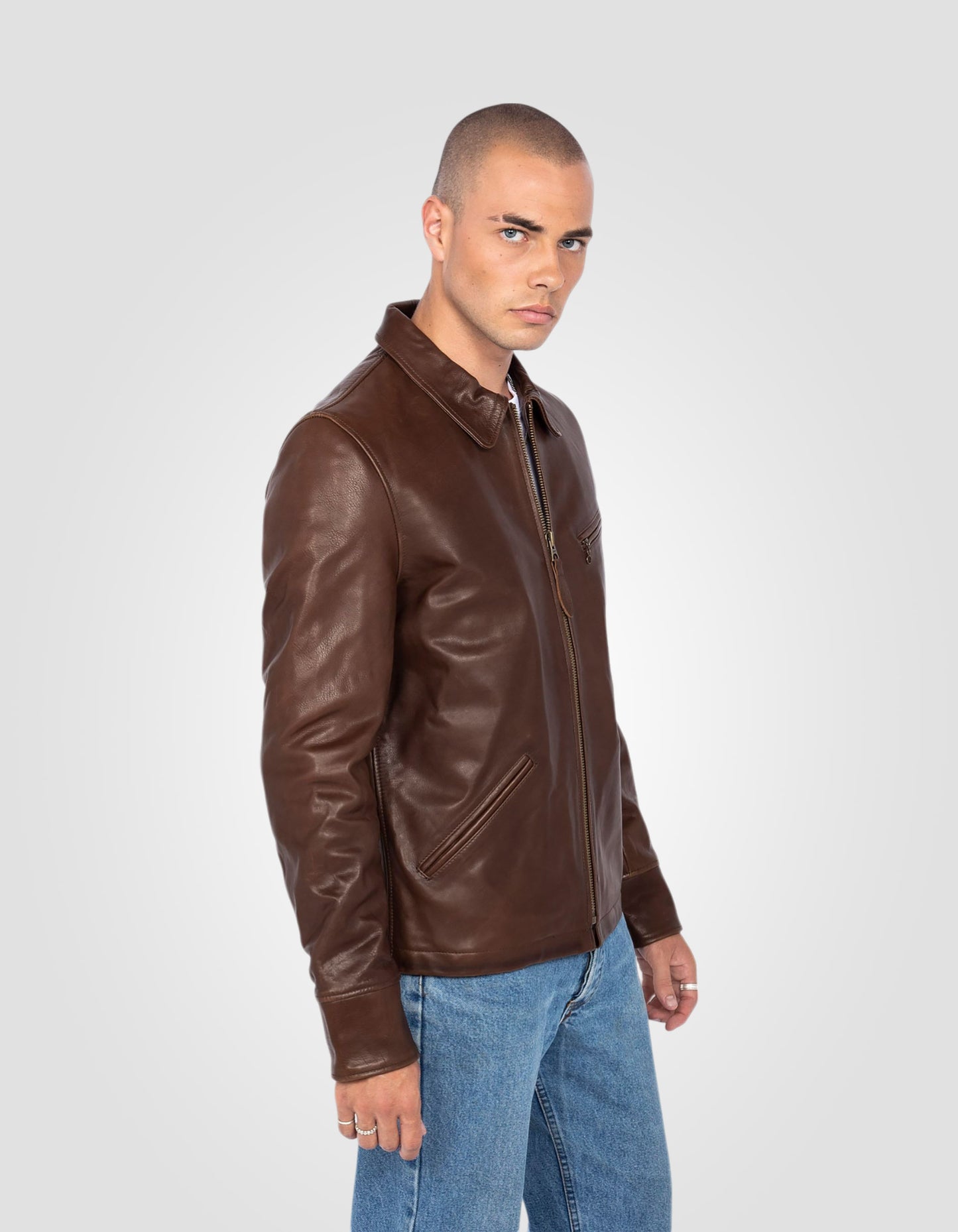 Straight jacket, cowhide leather