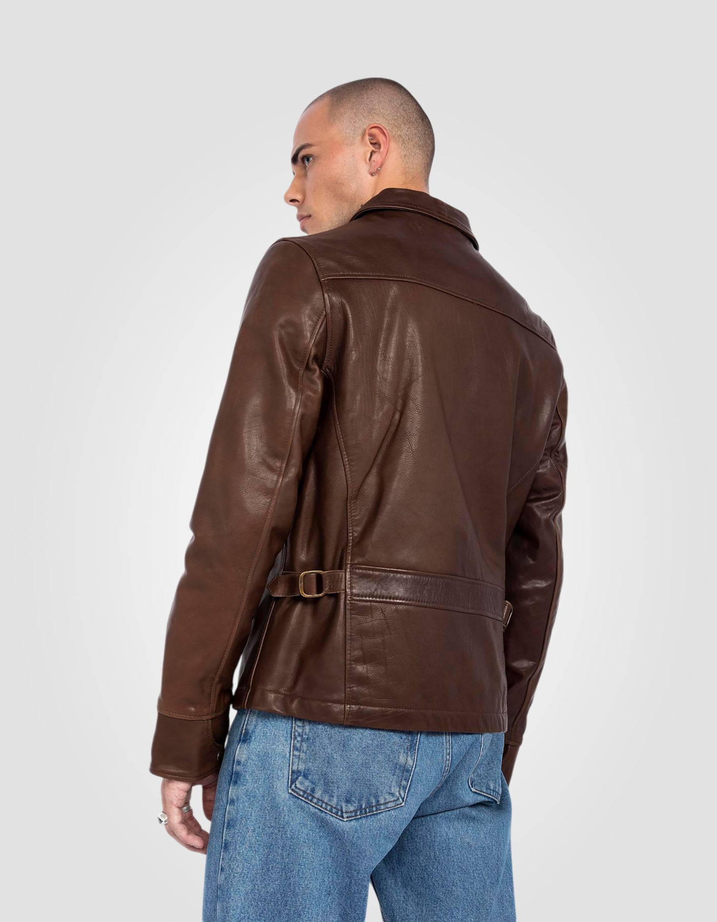 Straight jacket, cowhide leather