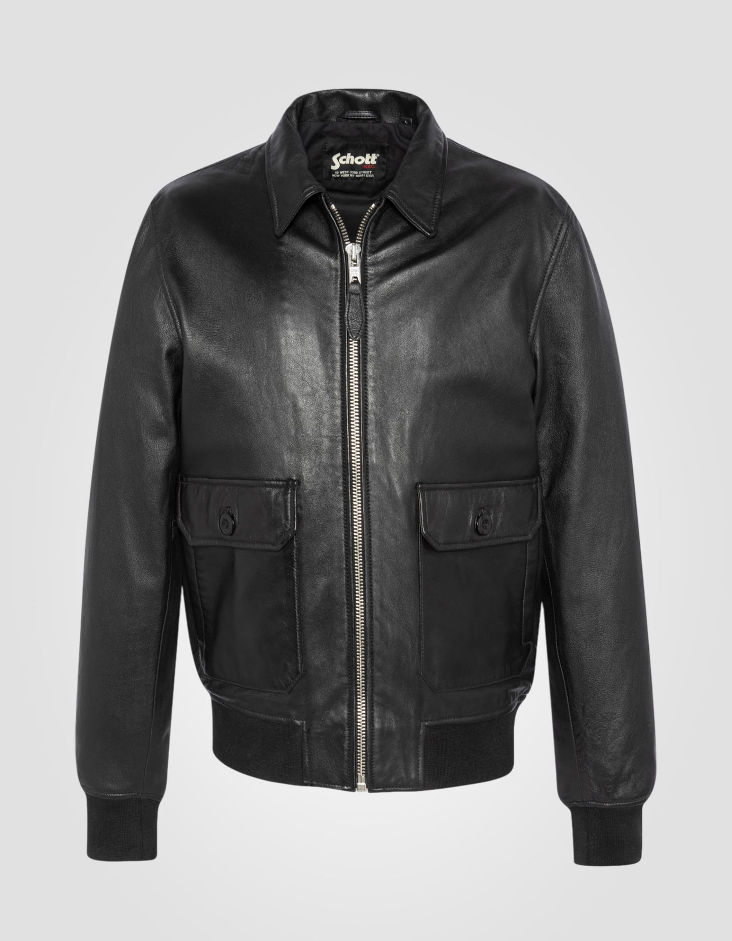 Blouson aviateur, cuir d'agneau