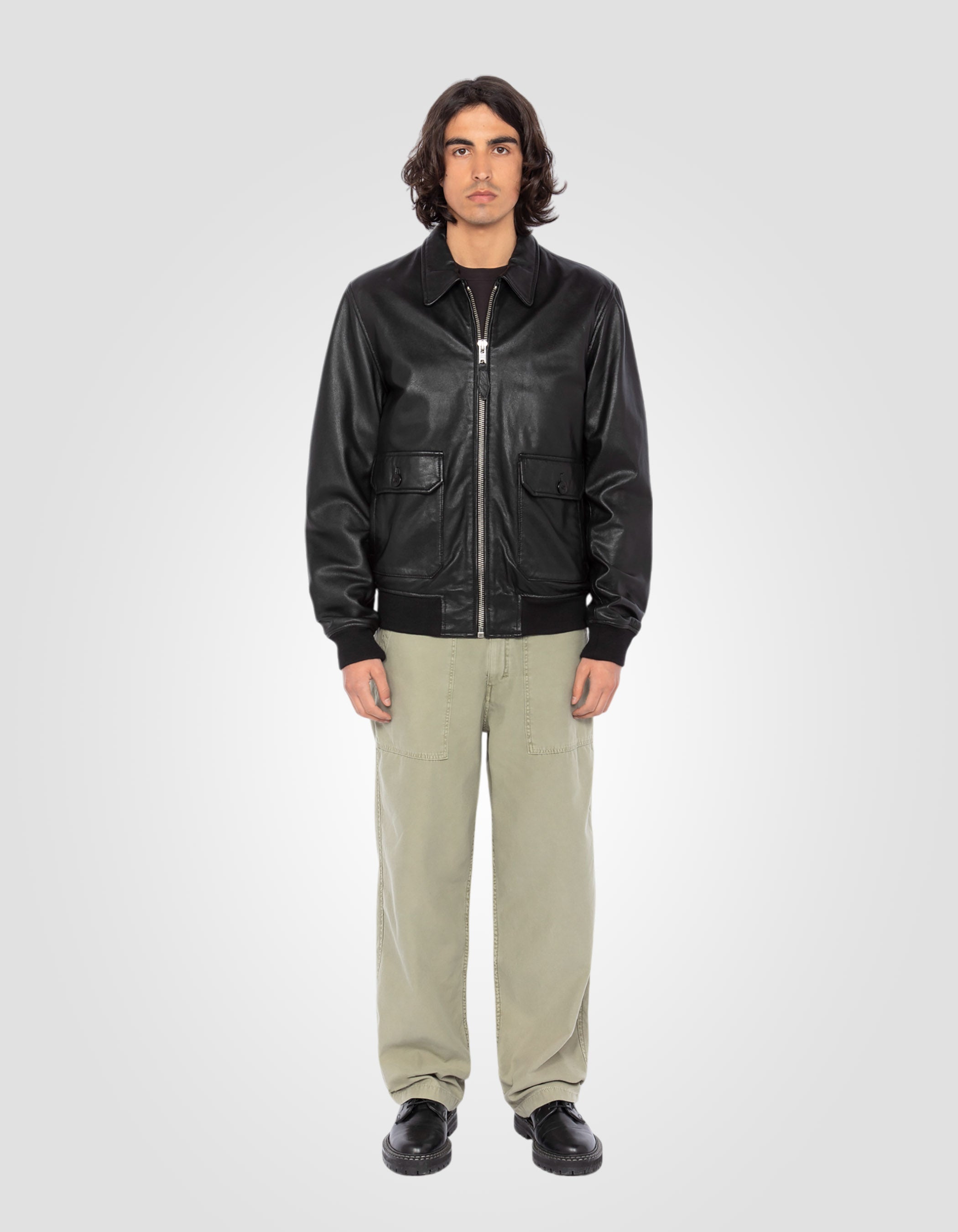 Aviator jacket, lambskin leather-1