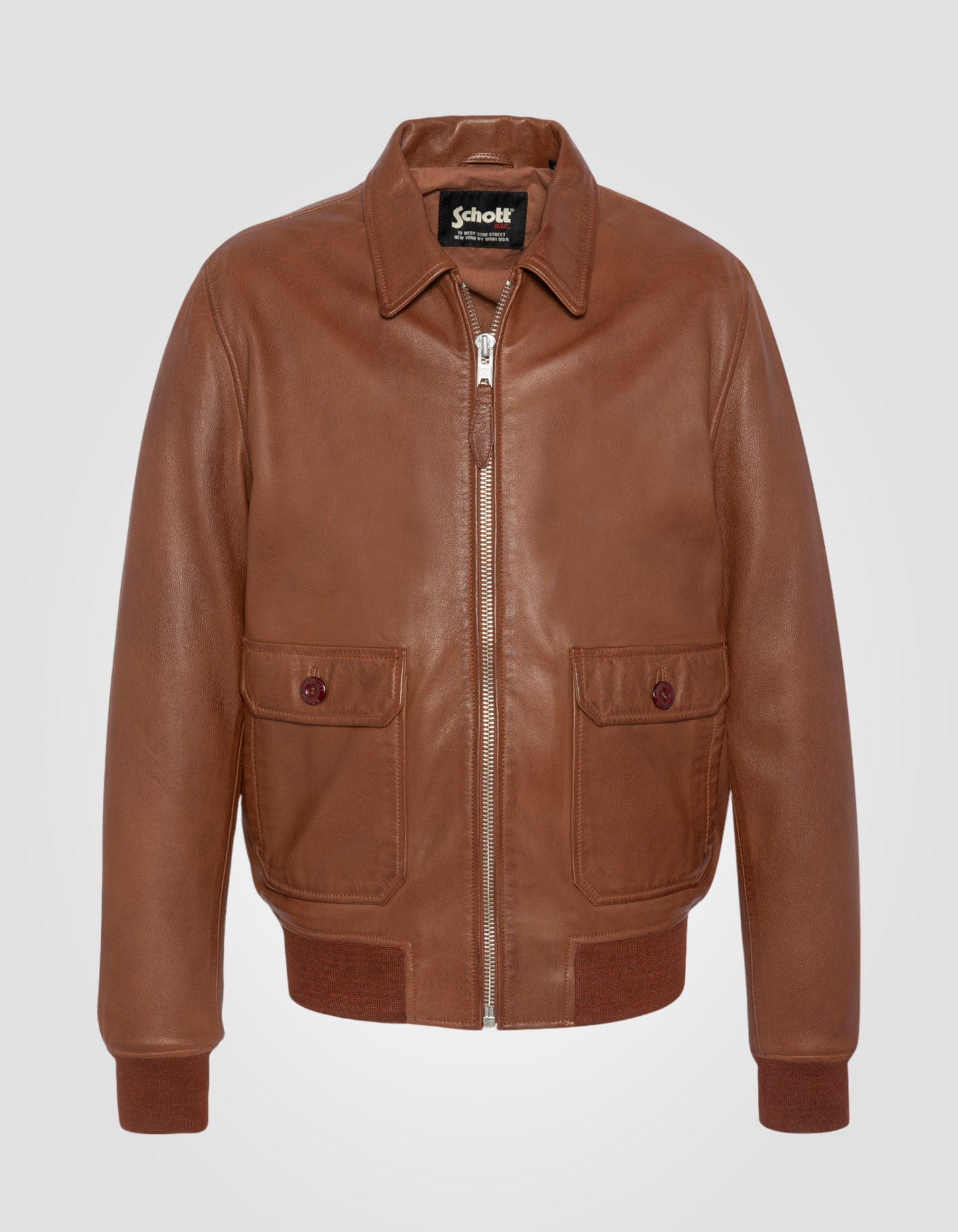 Blouson aviateur, cuir d'agneau