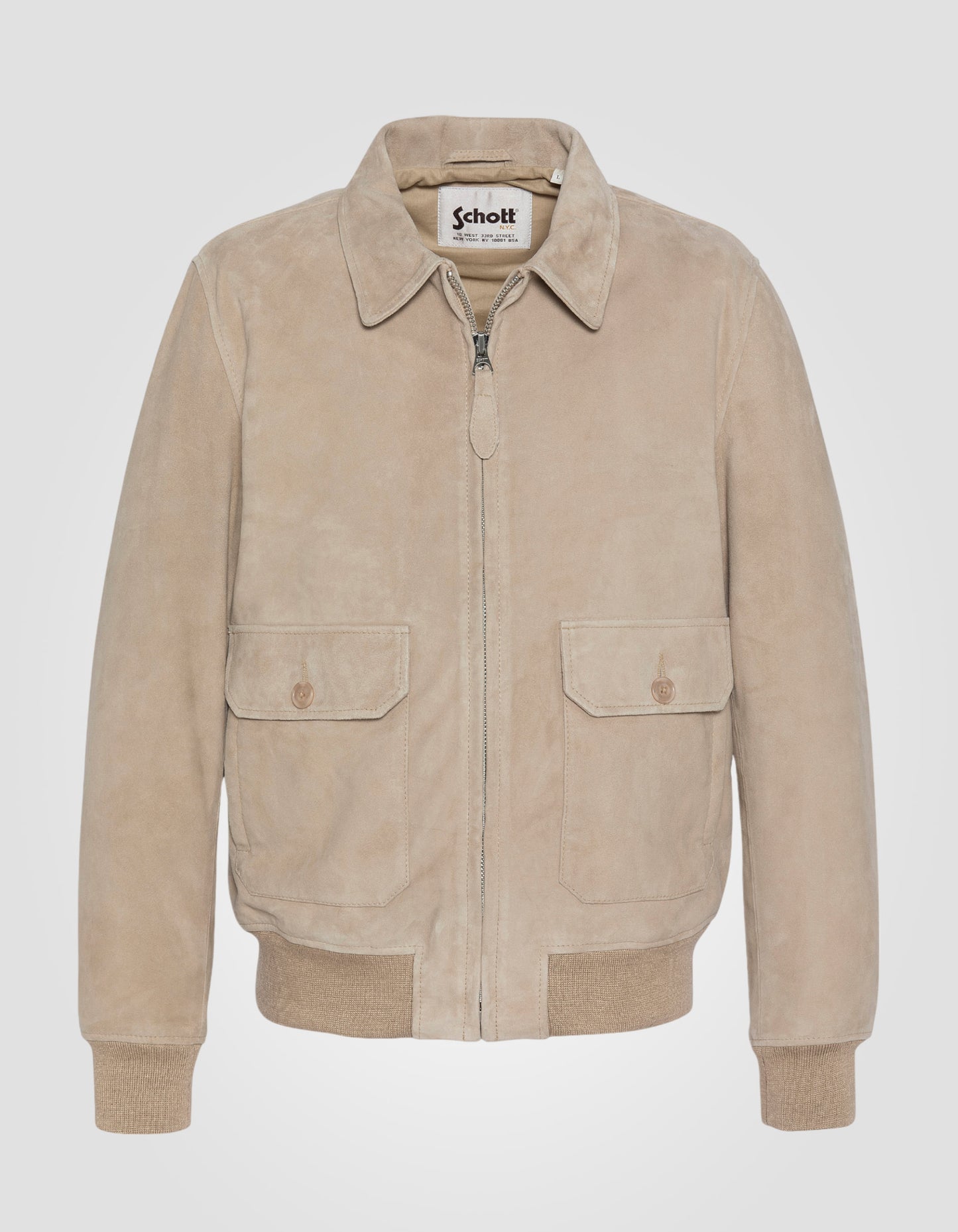 Blouson aviateur, chèvre velours