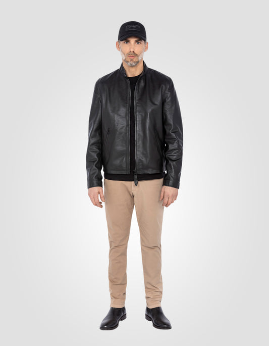 Biker jacket, lambskin leather