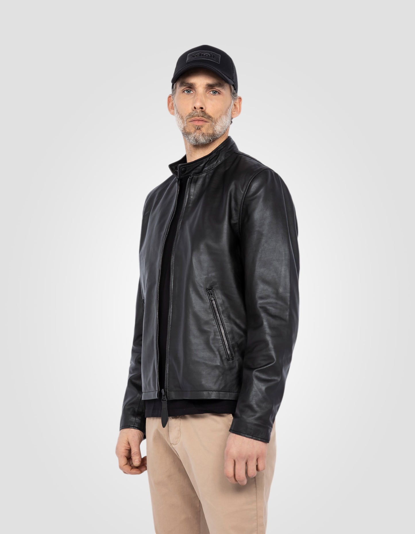 Biker jacket, lambskin leather