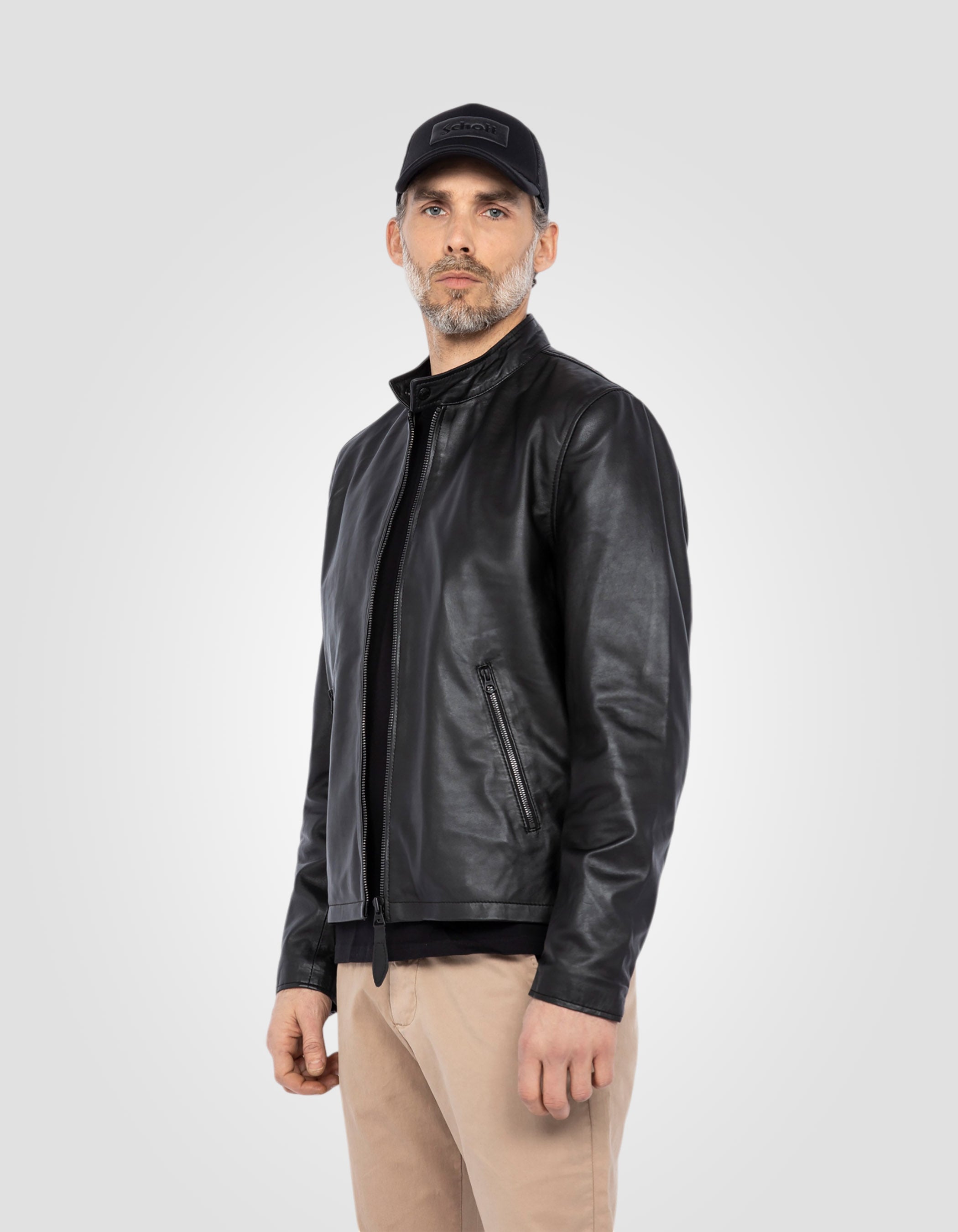 Biker jacket, lambskin leather-4