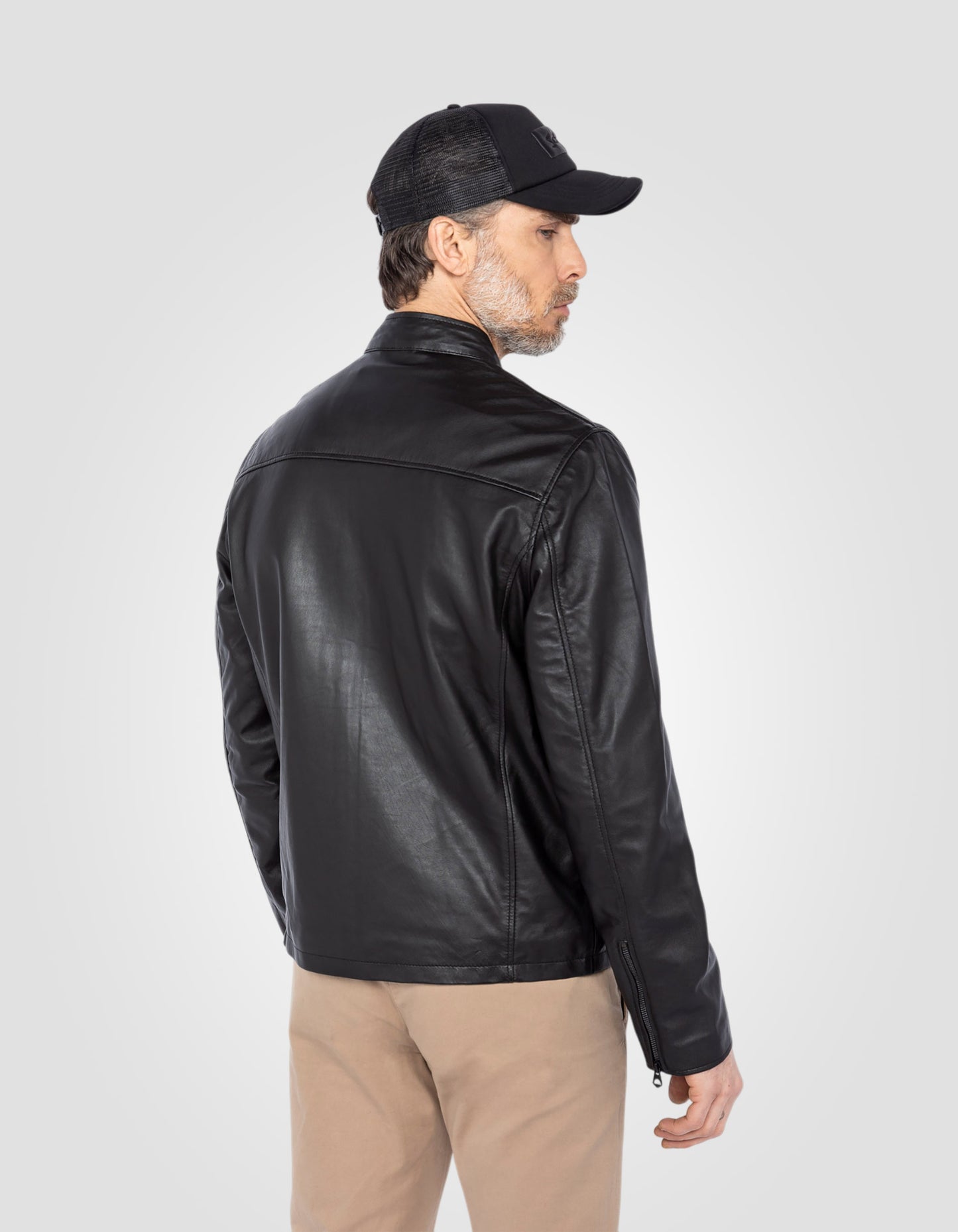 Biker jacket, lambskin leather