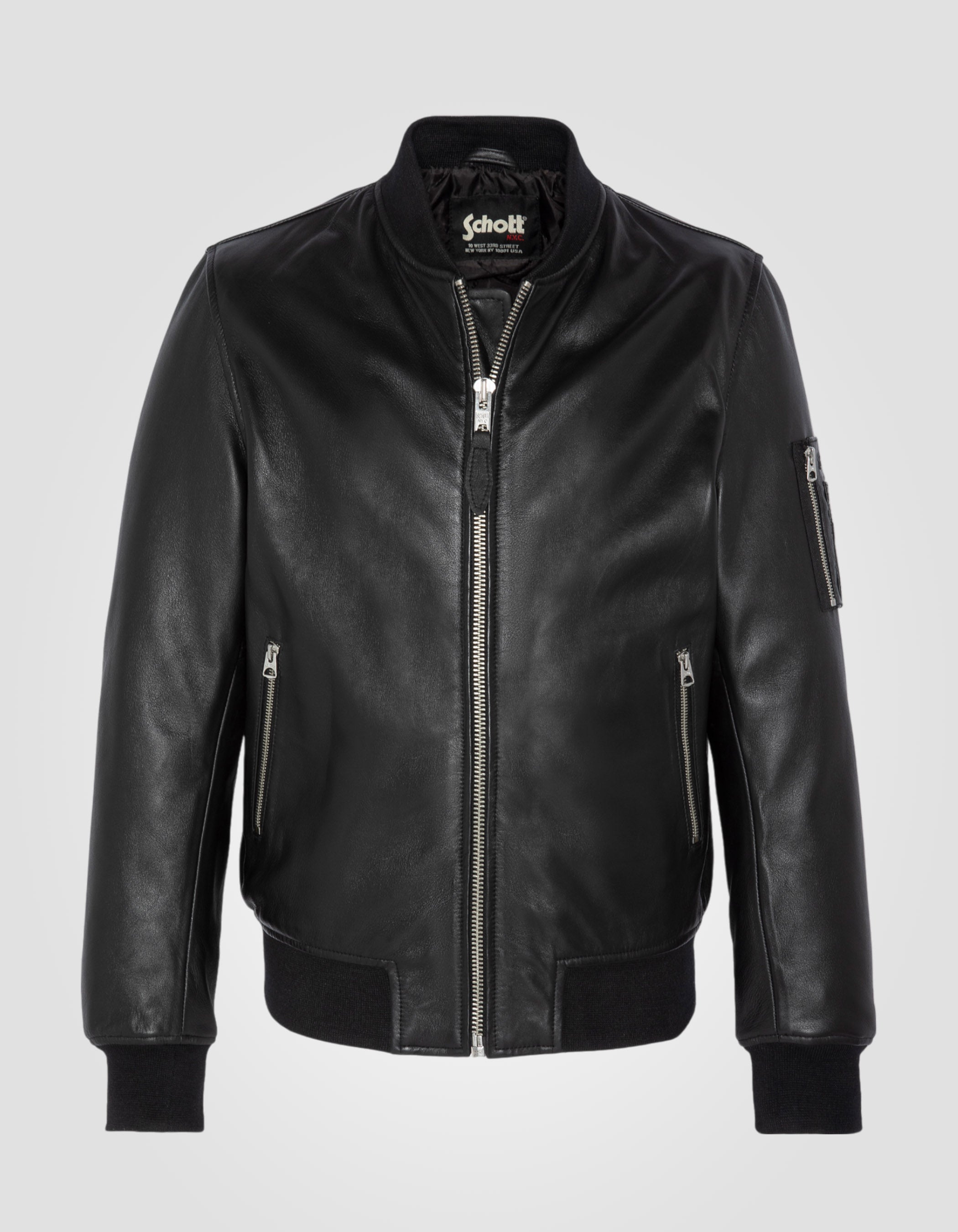 MA-1 bomber jacket, lambskin leather-2