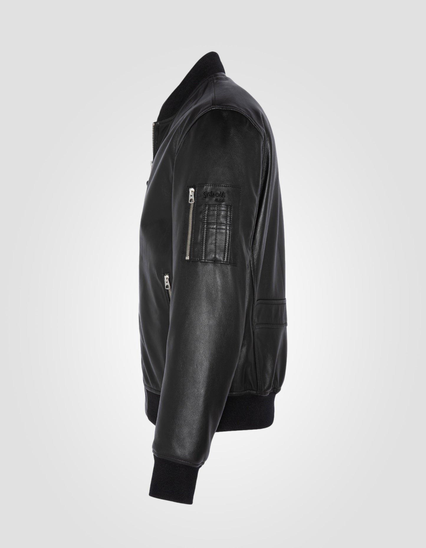 Blouson bomber type MA-1, cuir d'agneau