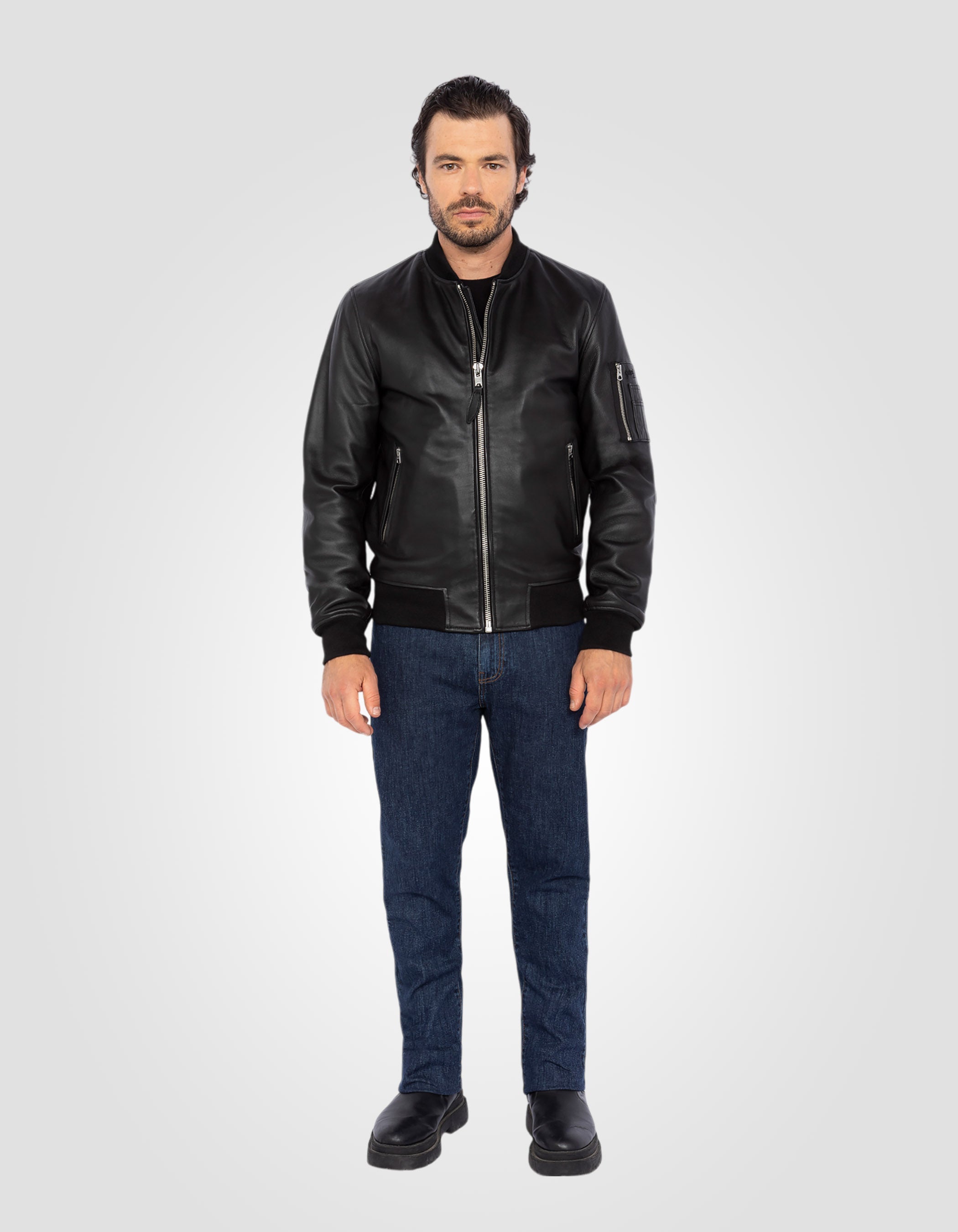 MA-1 bomber jacket, lambskin leather-1