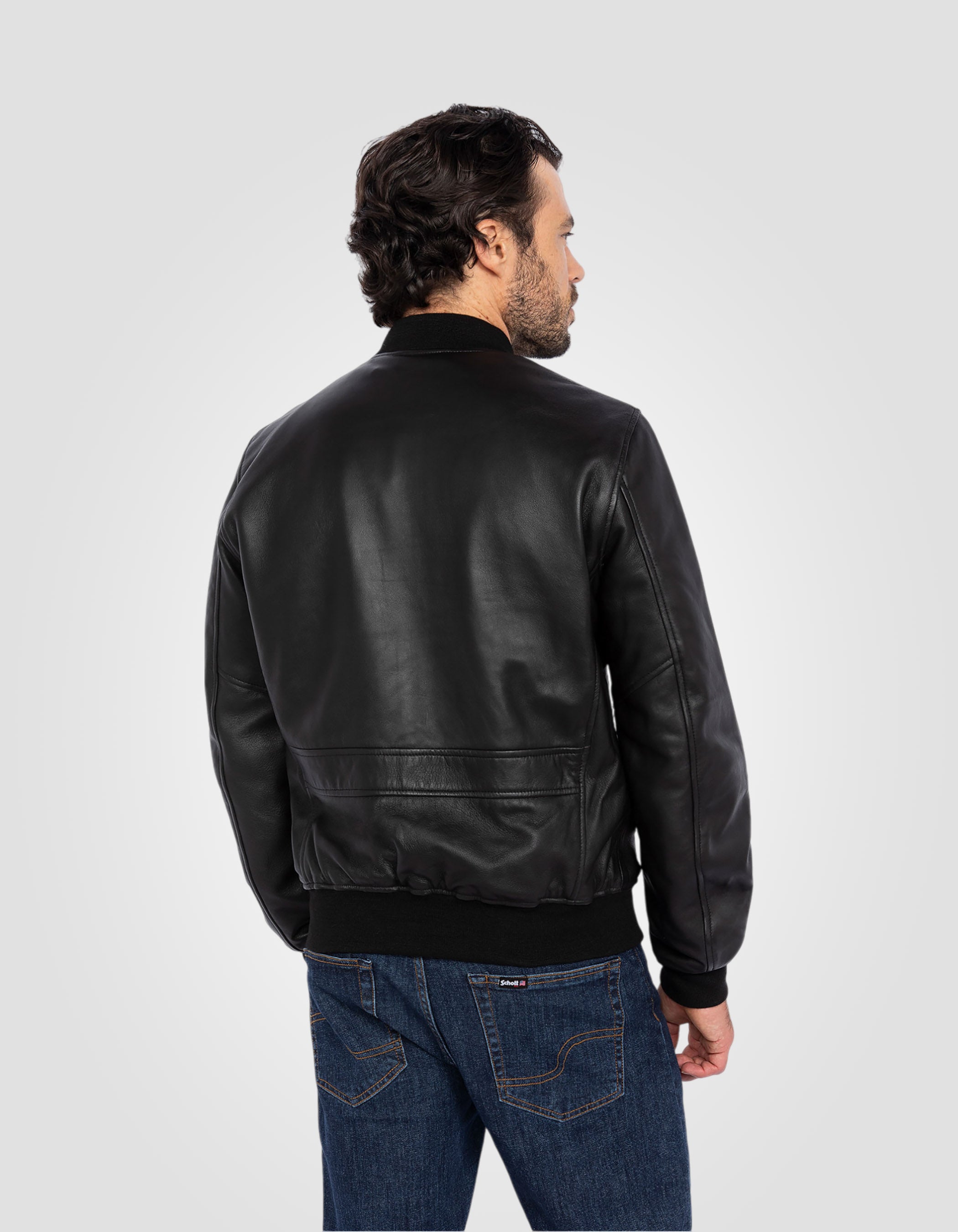 MA-1 bomber jacket, lambskin leather-6