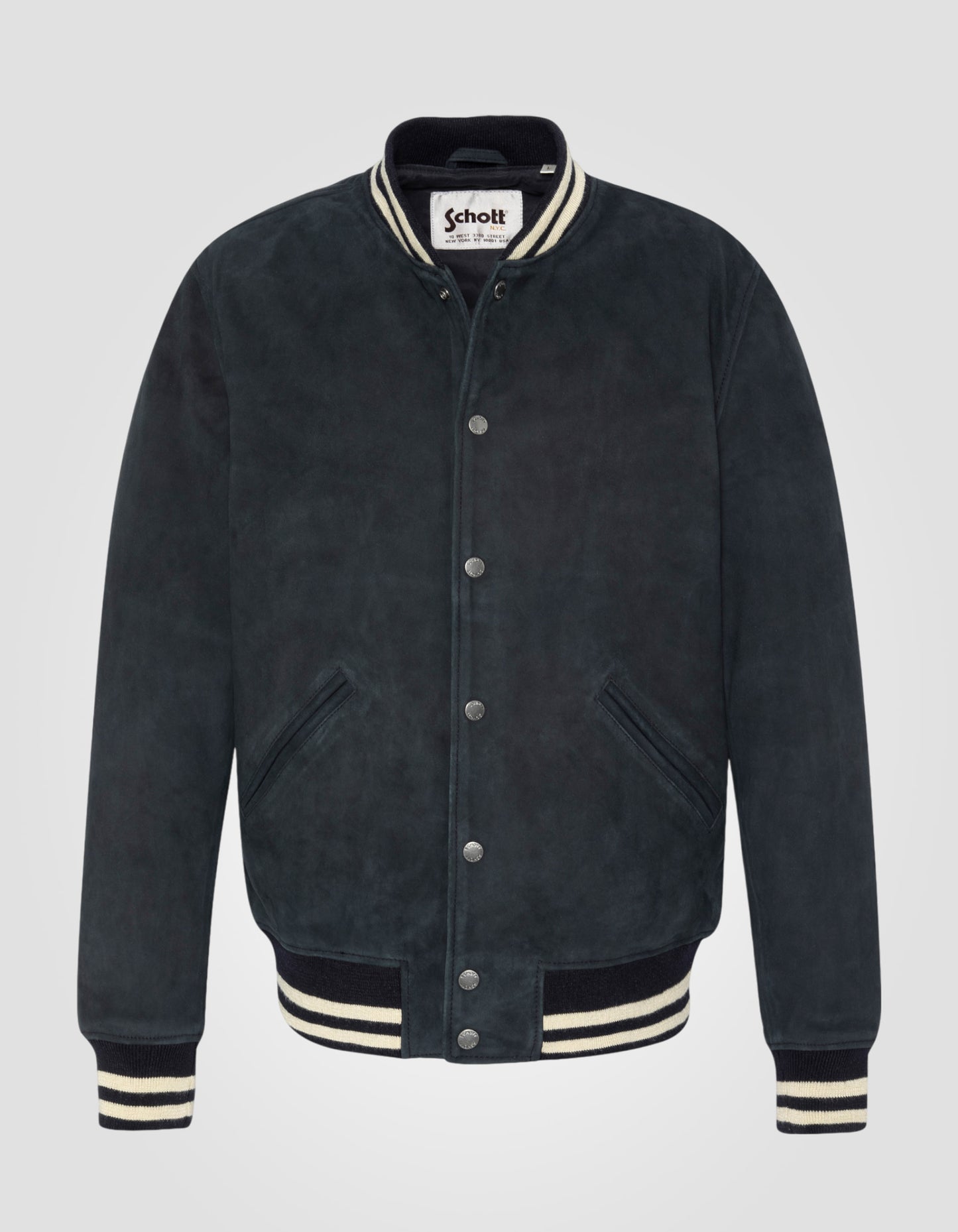 Blouson varsity, chèvre velours