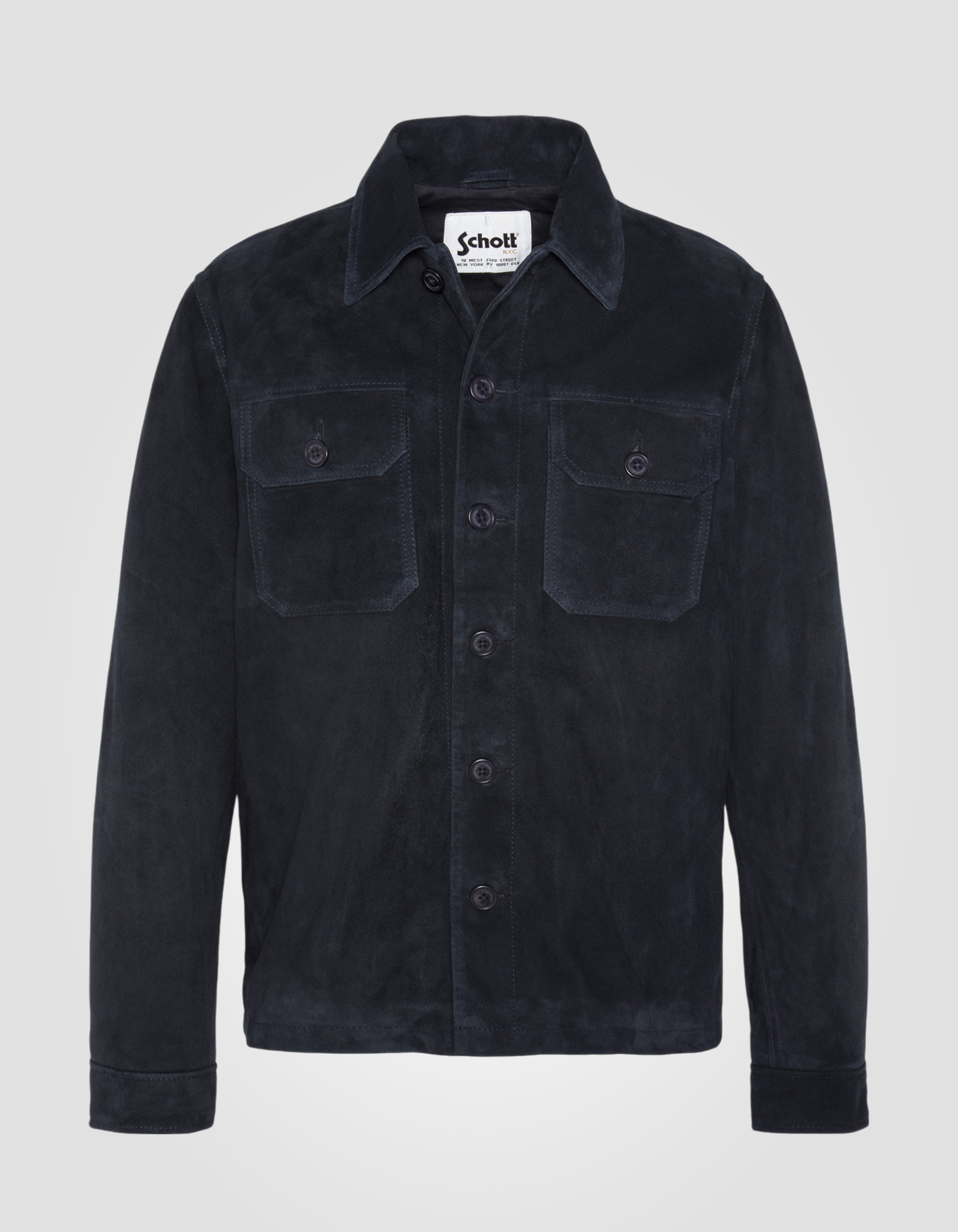 Work overshirt, goat leather-1