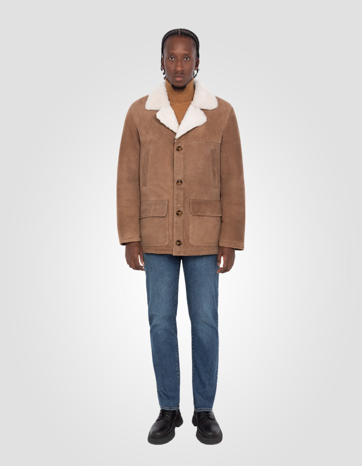 Blouson rancher, cuir de mouton