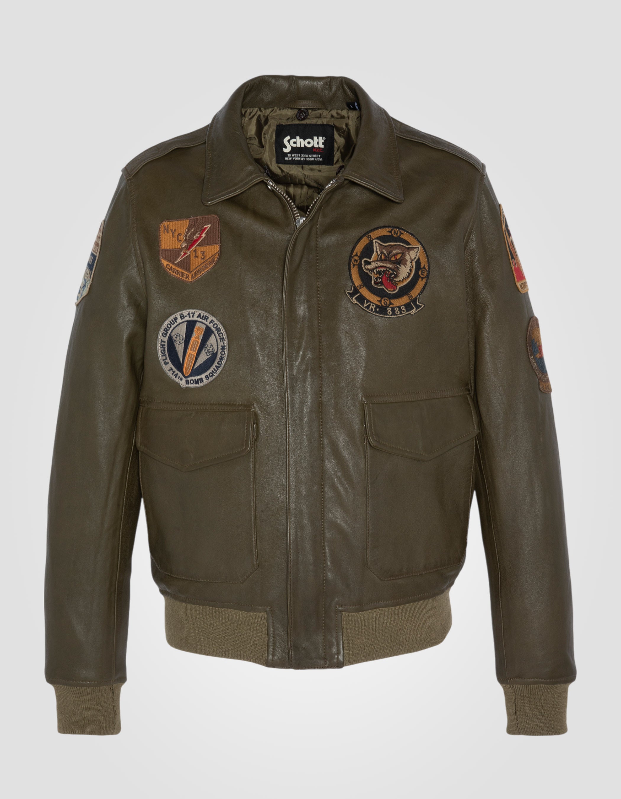 Pilotenjacke mit Abzeichen, Lammleder-7