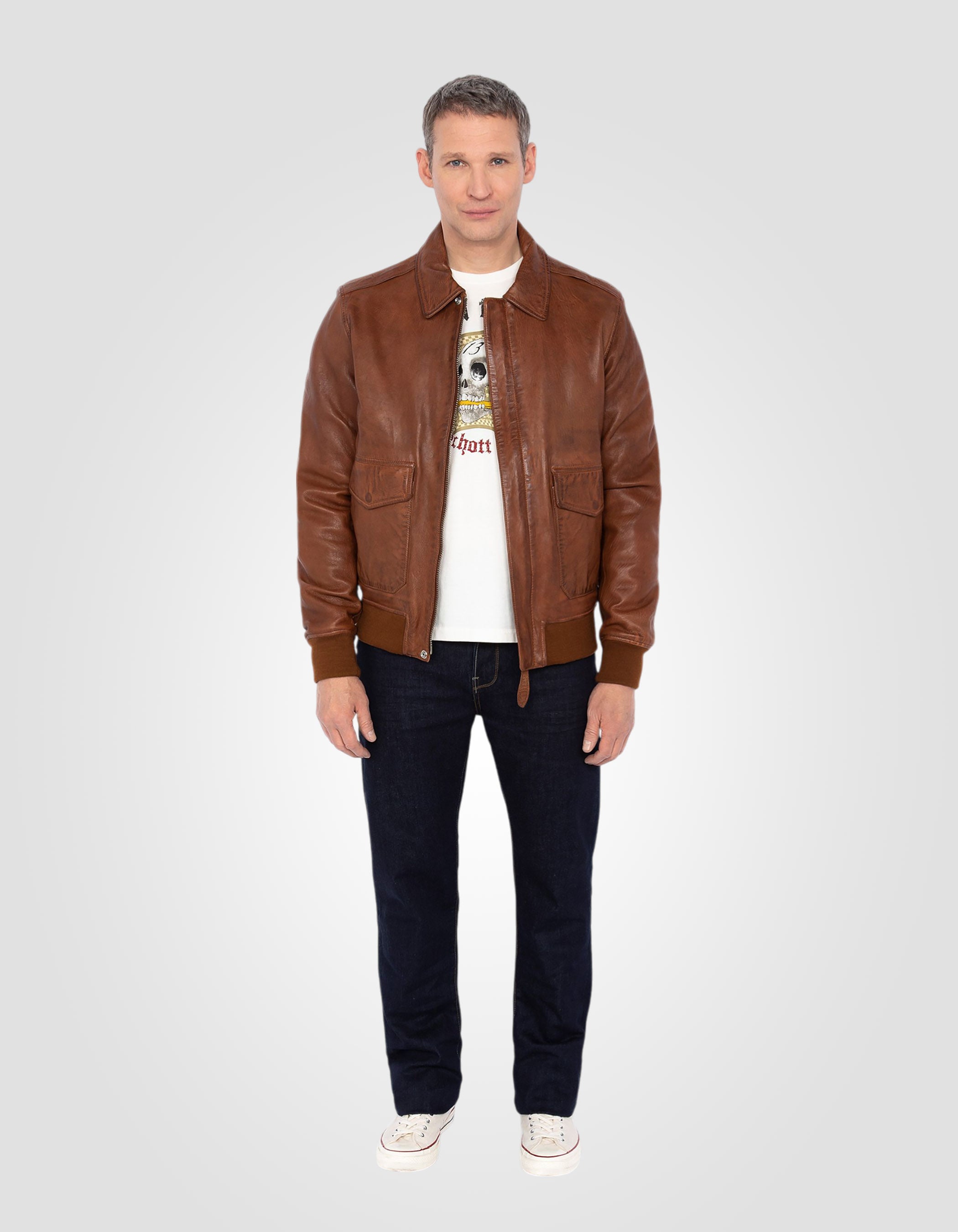 Flight jacket, lambskin leather-1