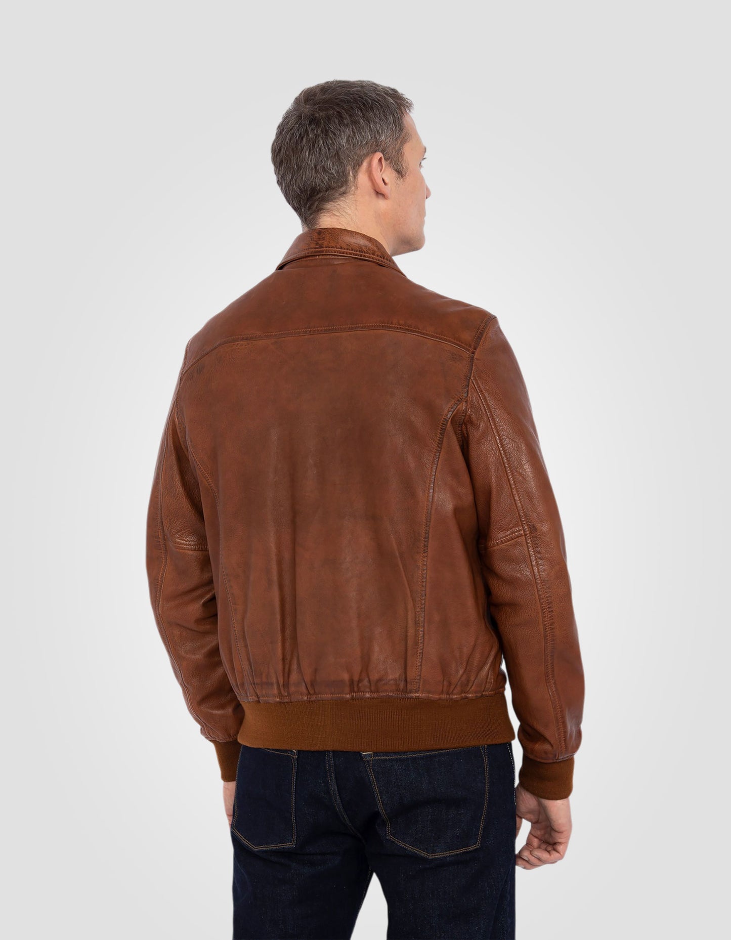 Flight jacket, lambskin leather