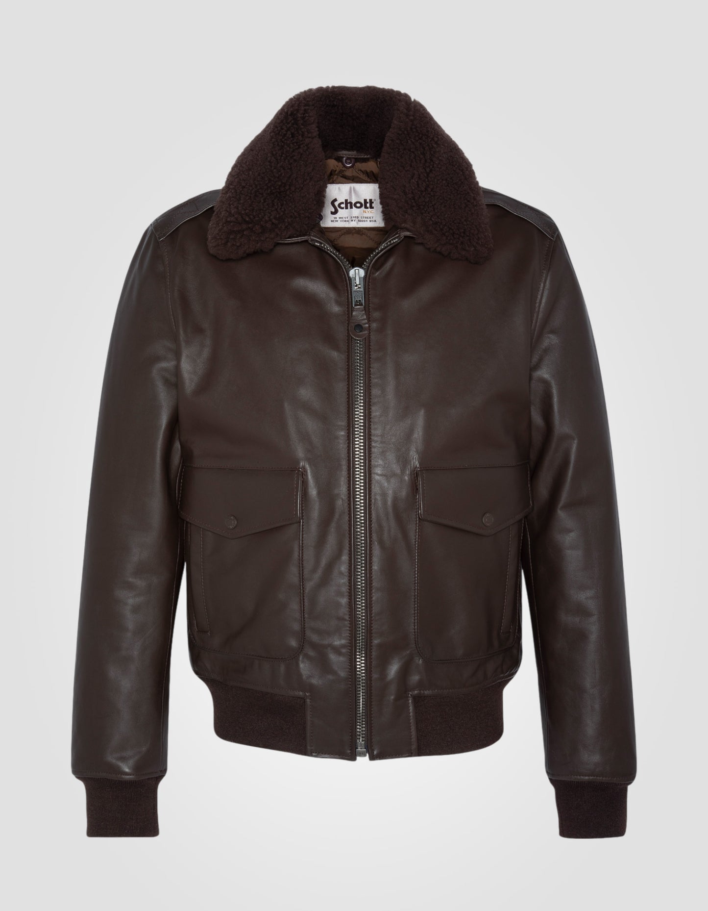 Blouson pilote type A-2, cuir de vachette