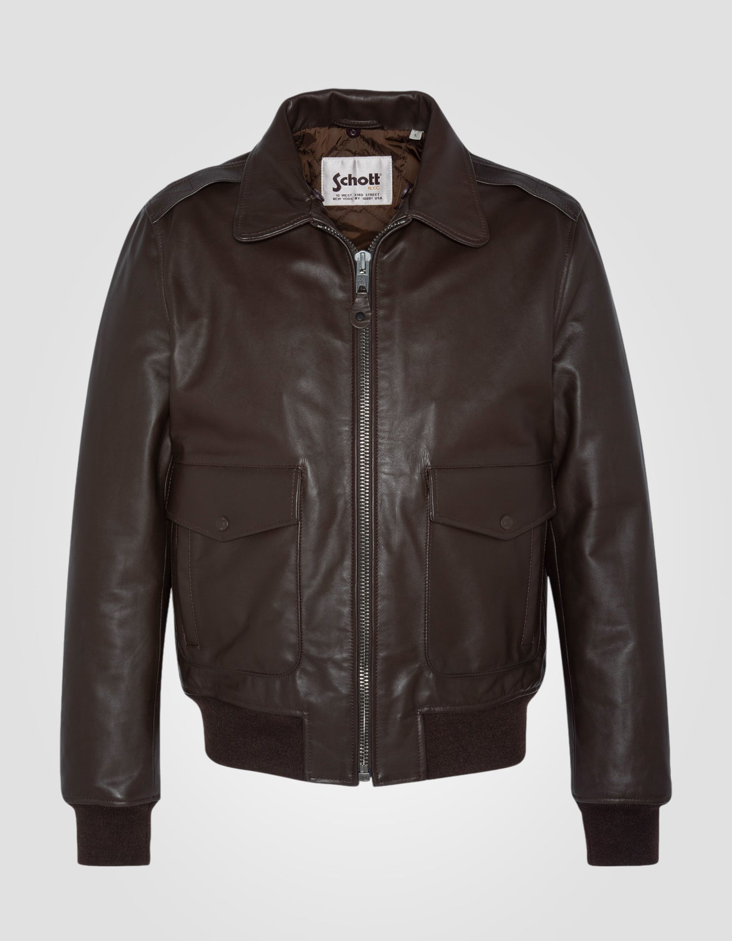 Blouson pilote type A-2, cuir de vachette