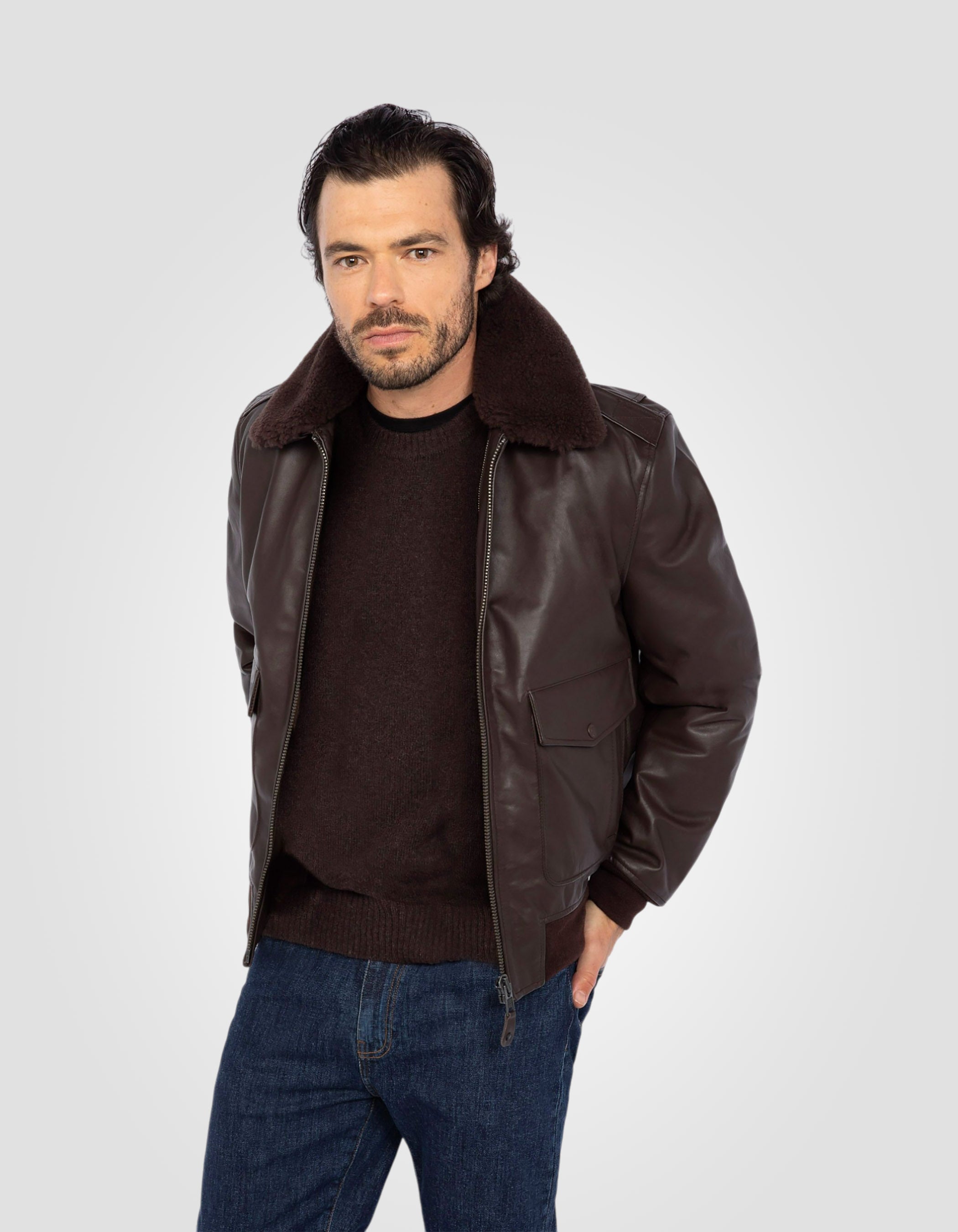 Flight jacket type A-2, cowhide leather-3