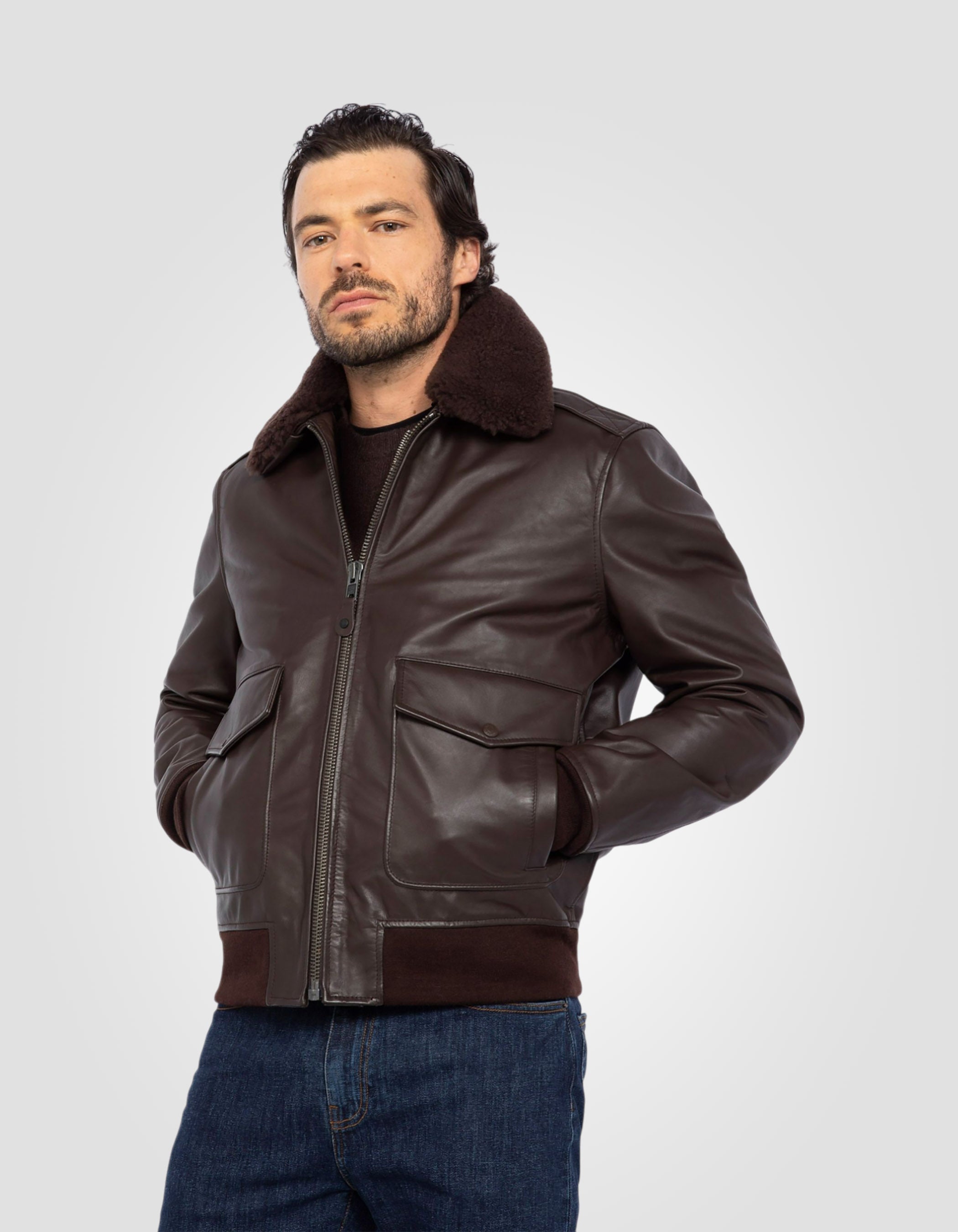 Flight jacket type A-2, cowhide leather-4