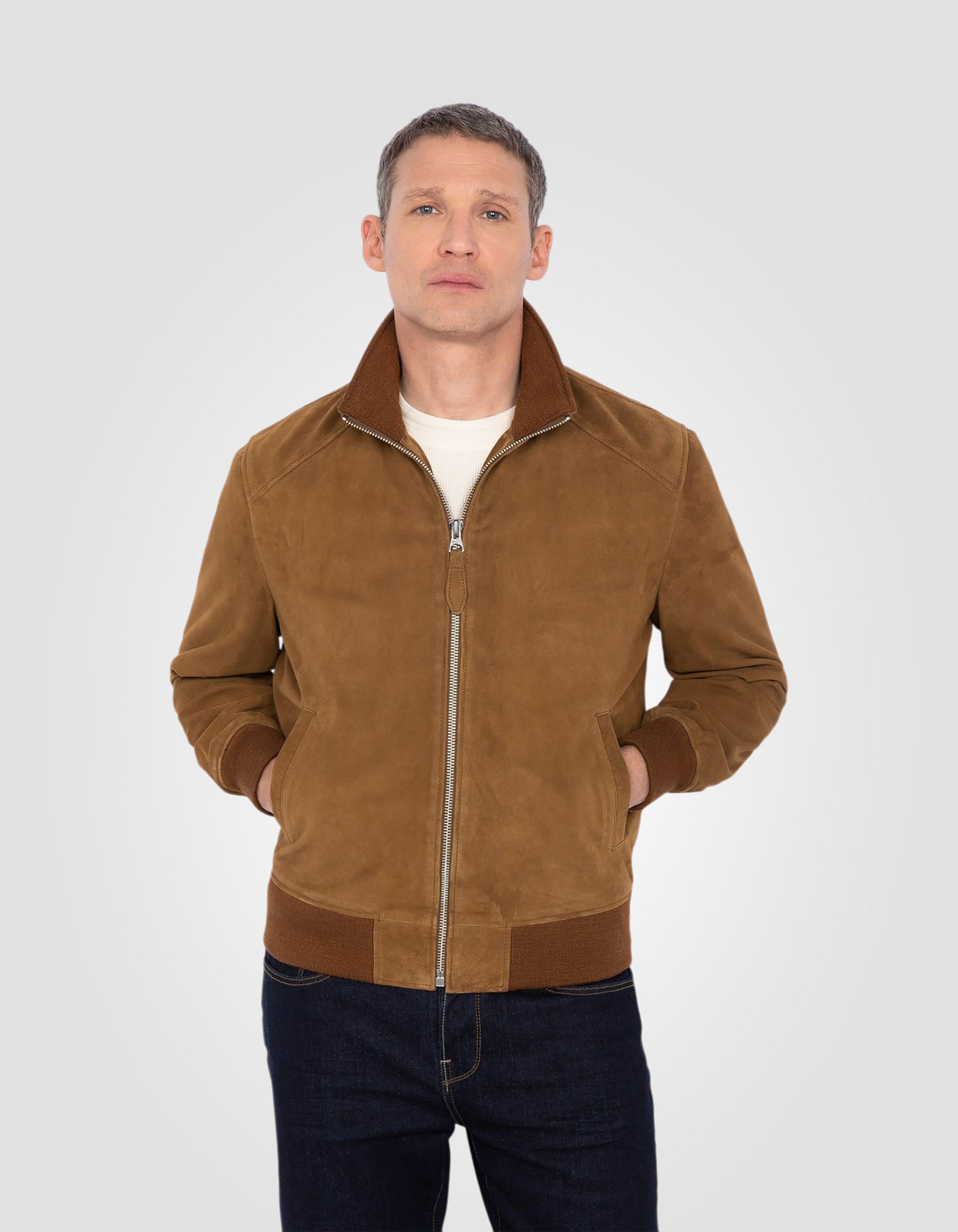 Blouson rétro, cuir de chèvre