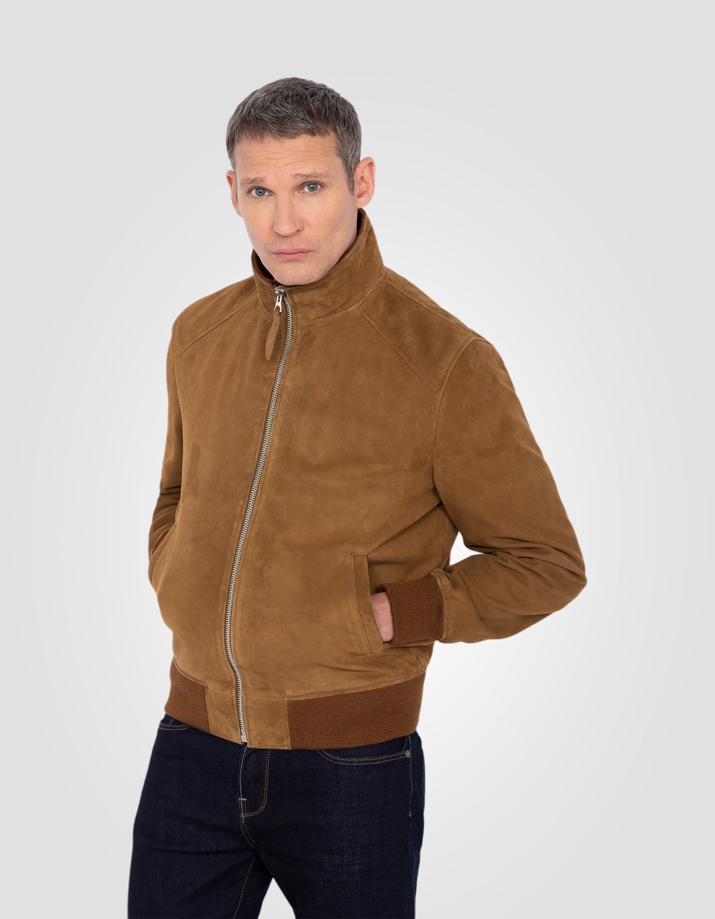 Blouson rétro, cuir de chèvre