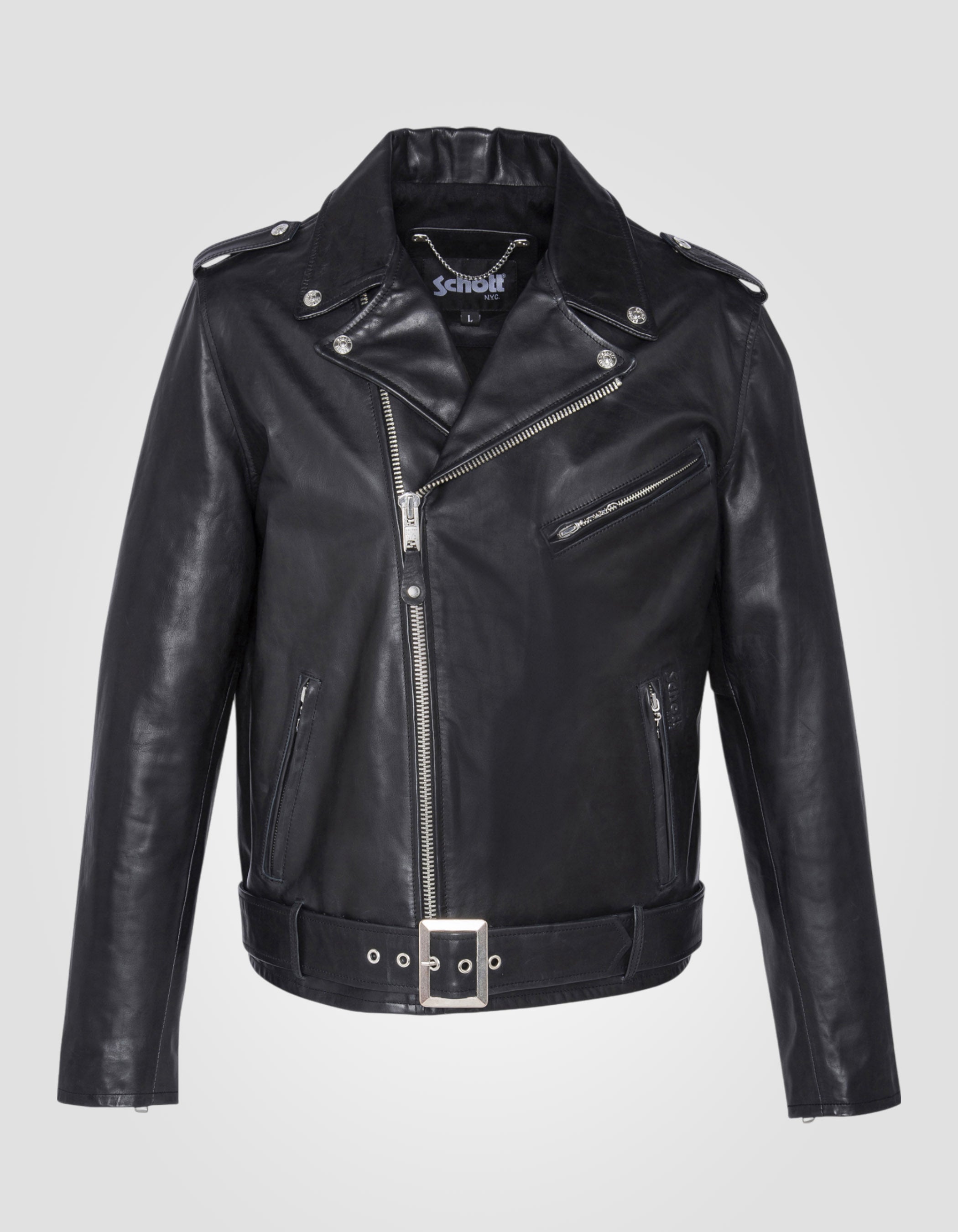 Perfecto® jacket with belt, cowhide leather-2