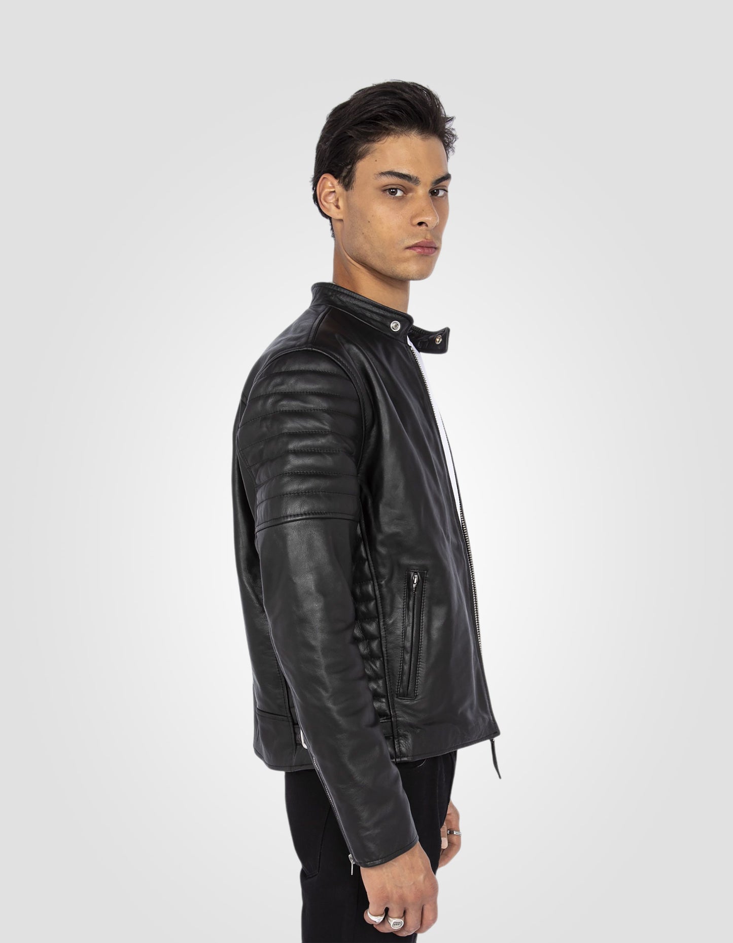 Classic Biker jacket, cowhide leather