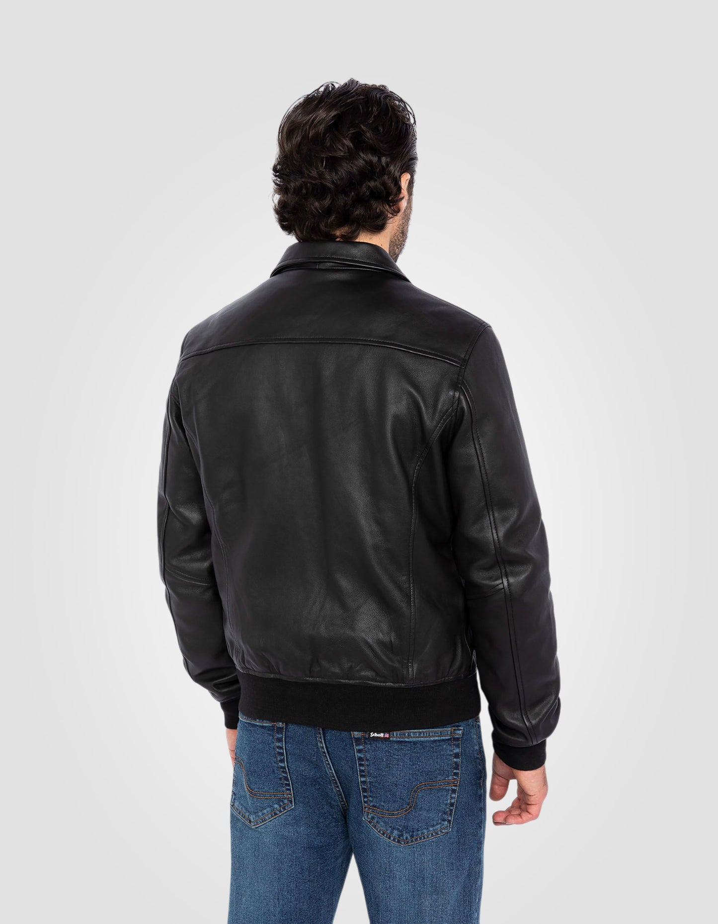 Blouson casual, cuir d'agneau