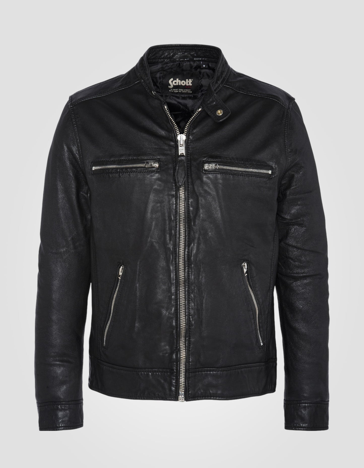 Biker jacket, lambskin leather