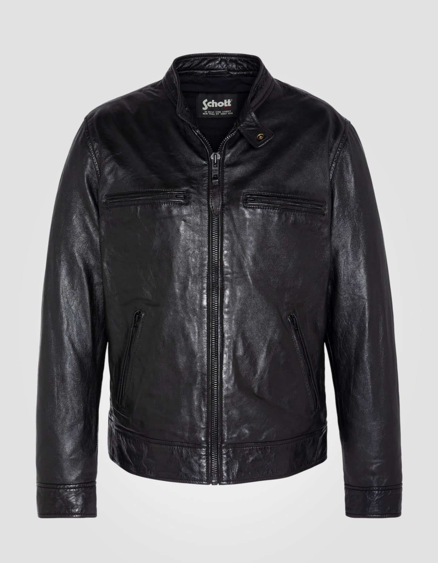 Biker jacket, lambskin leather