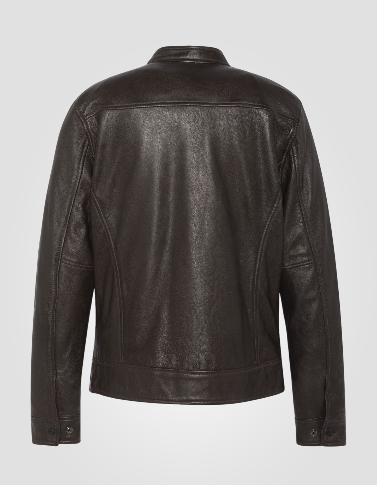 Blouson motard, cuir d'agneau lavé