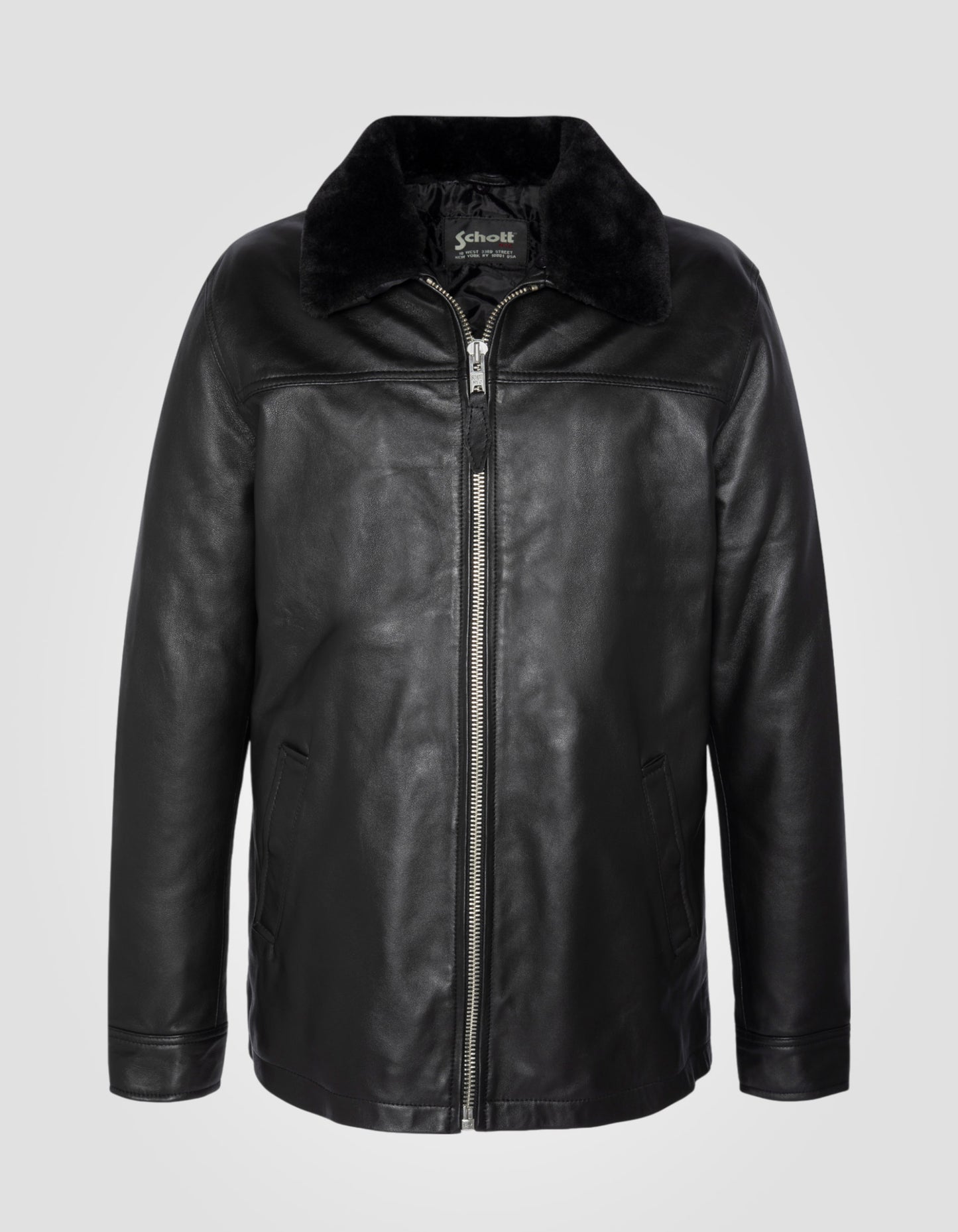 Blouson casual Schott NYC®, cuir d'agneau