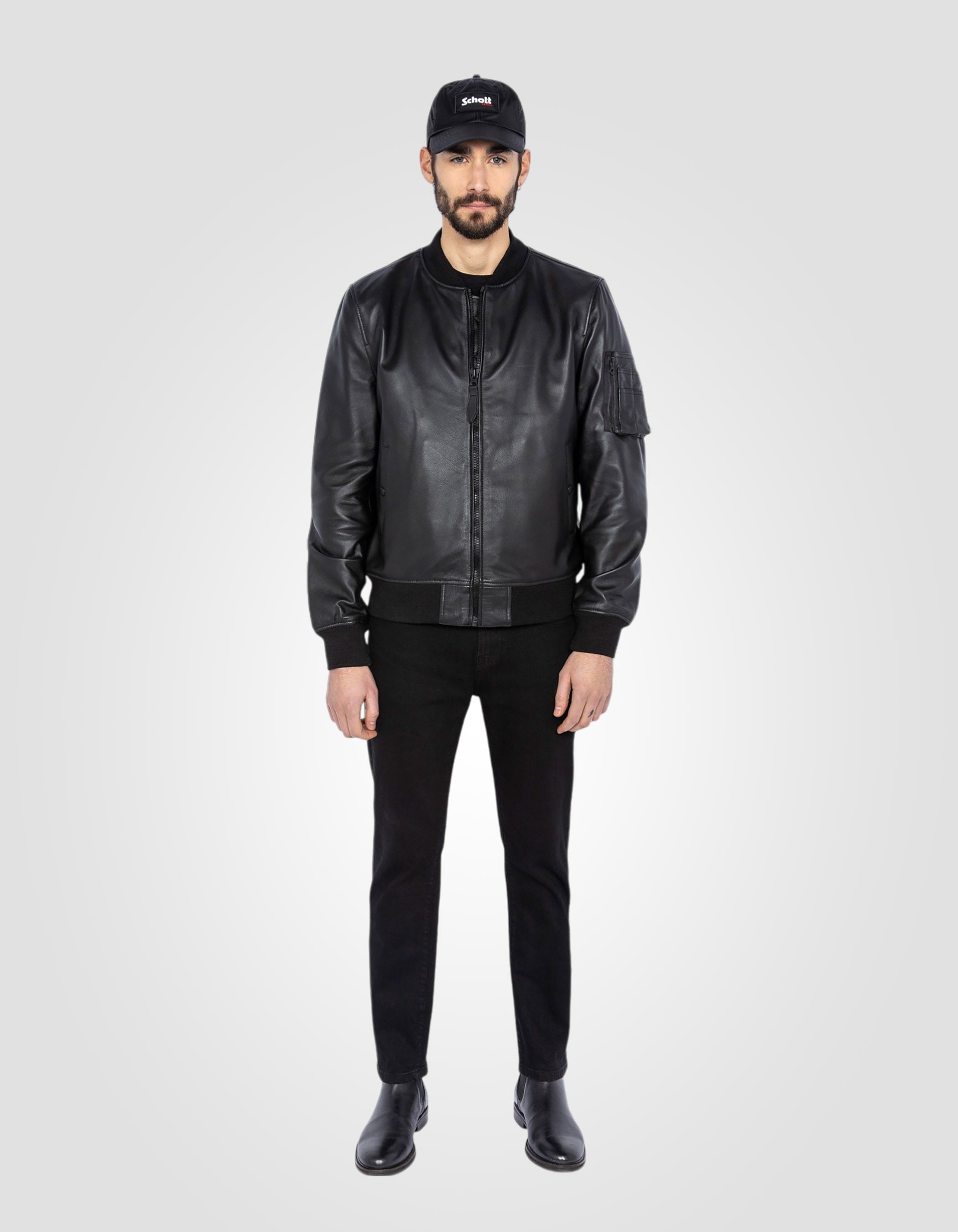 MA-1 Bomber jacket, lambskin leather-1